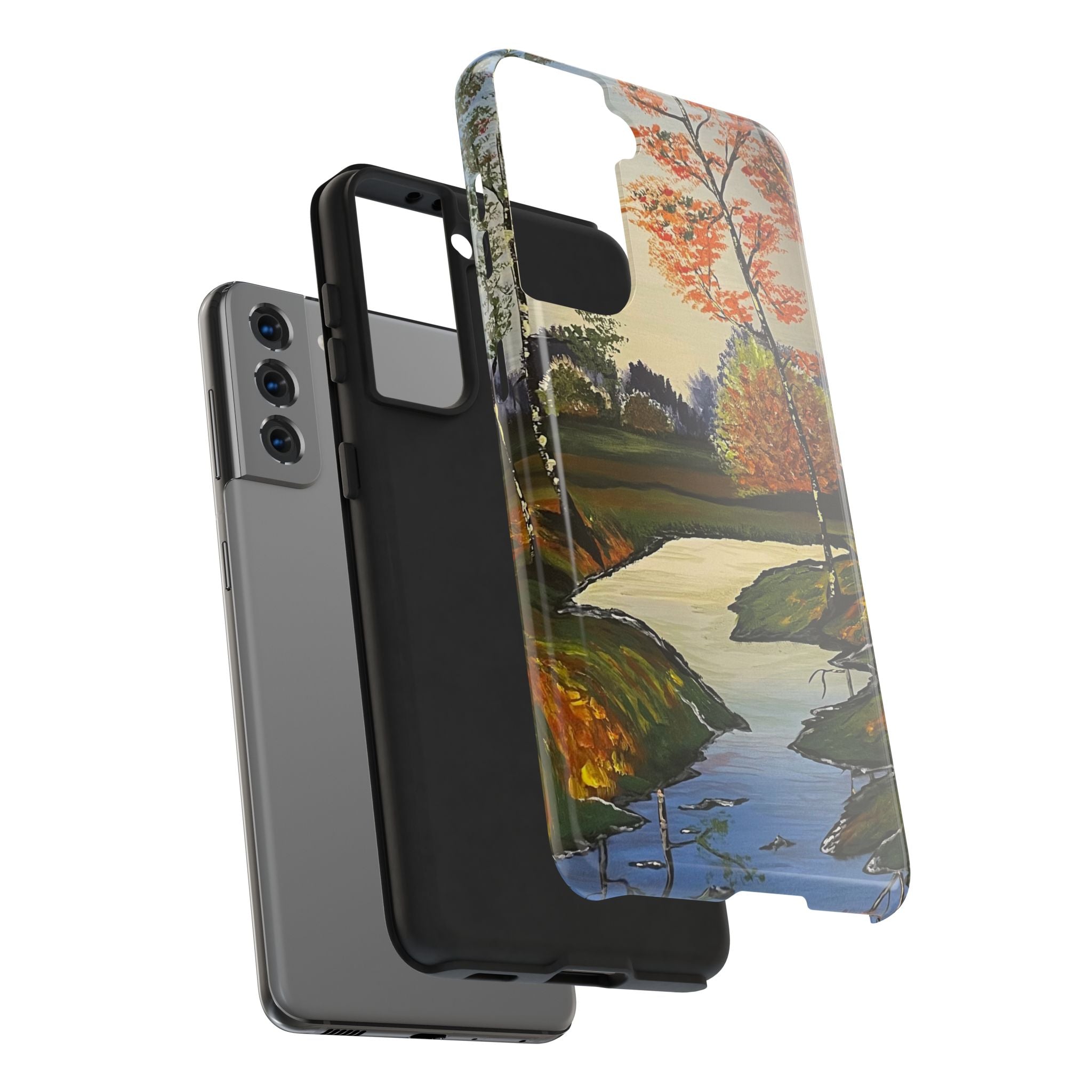 Whispering Birches Phone Case - Hand Painted Unique Designs