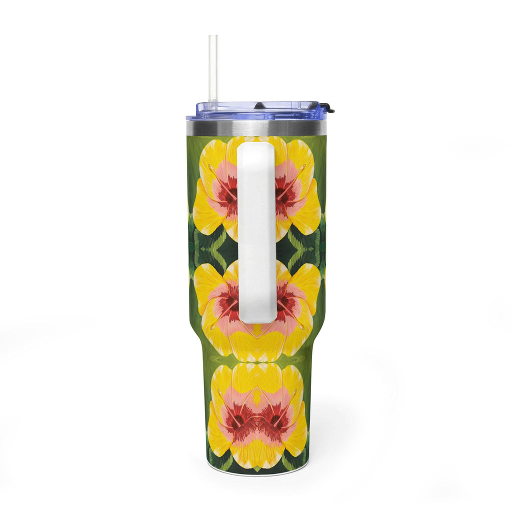 Blushing Sunrise 40oz  Vacuum Tumbler — Insulated Travel Mug with Straw