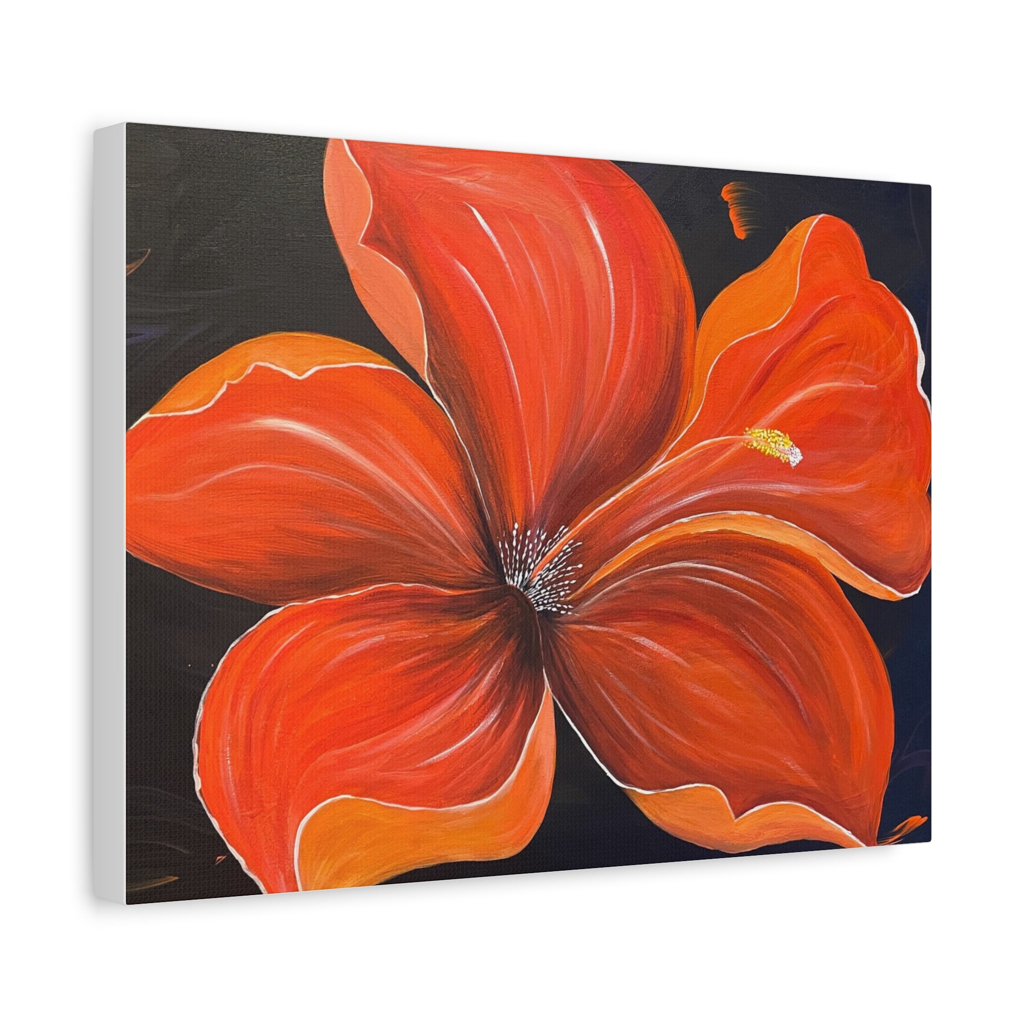 Scarlet Veil Abstract Art Canvas - Contemporary Wall Decor