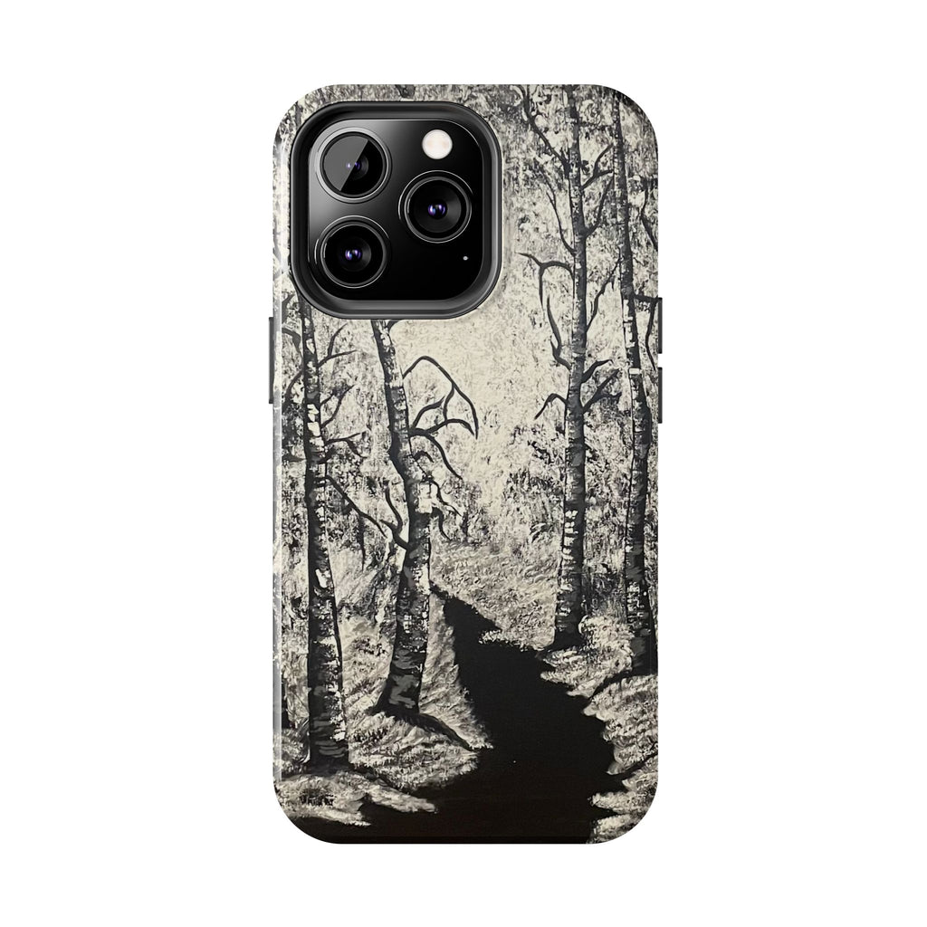 Silver Shadows Phone Case - Hand Painted Unique Designs