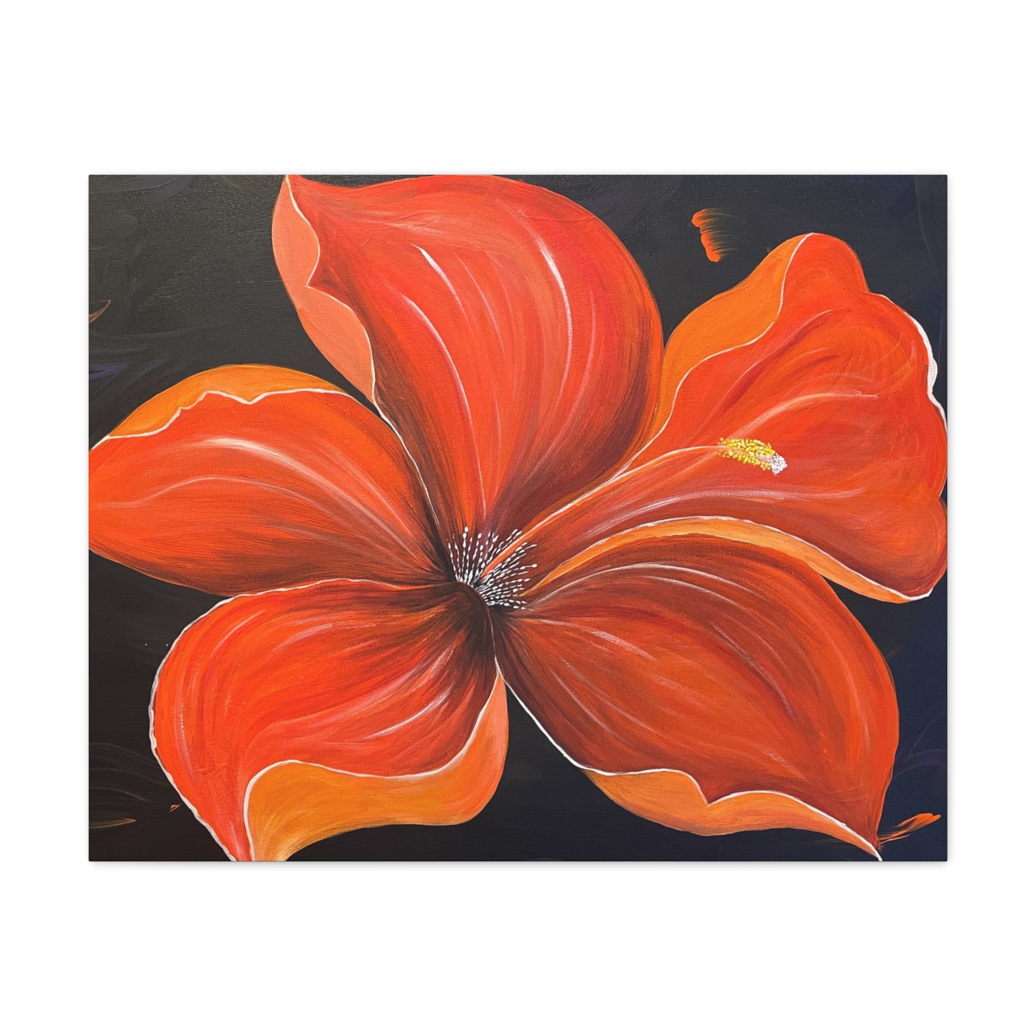 Scarlet Veil Abstract Art Canvas - Contemporary Wall Decor