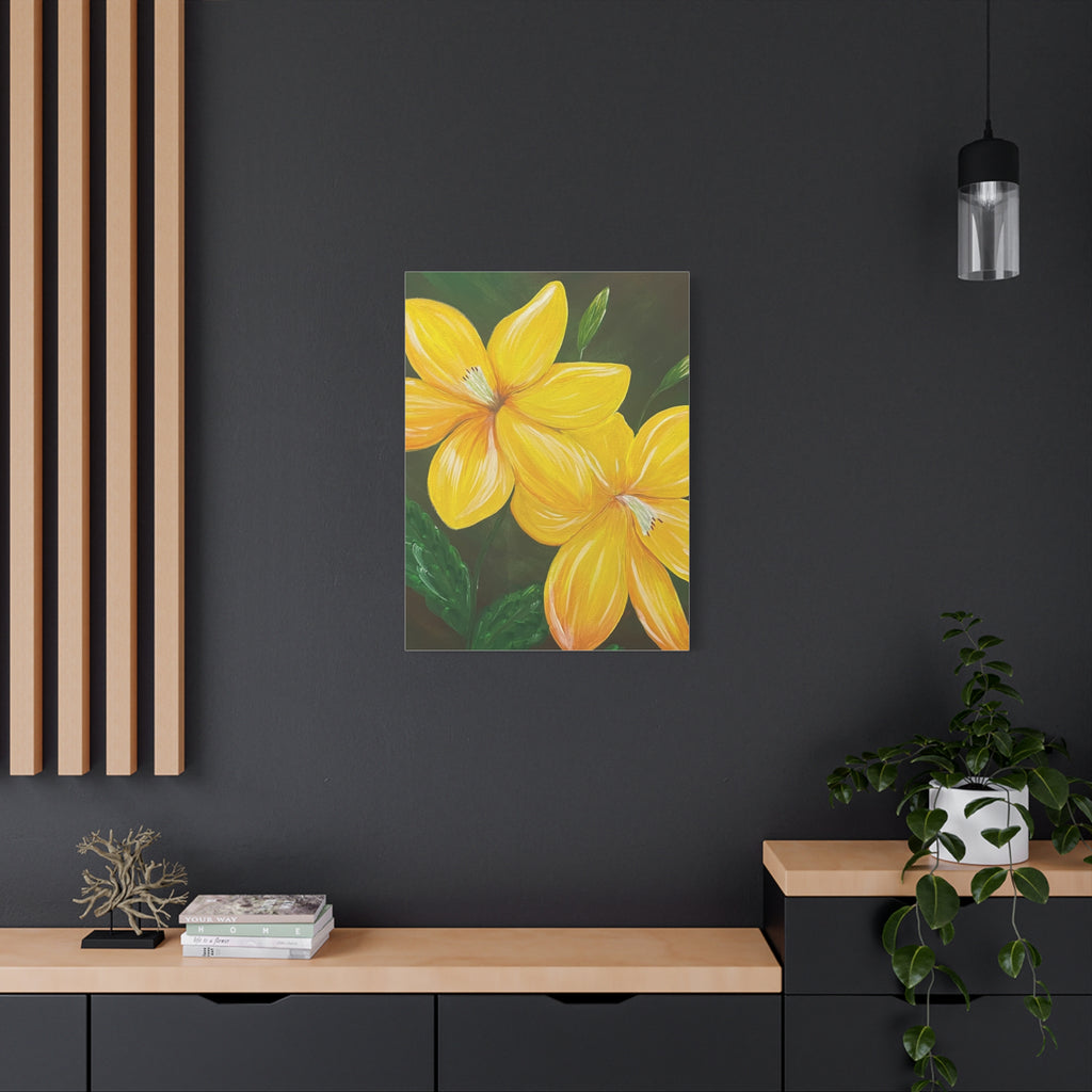 Golden Bloom Canvas Wall Art