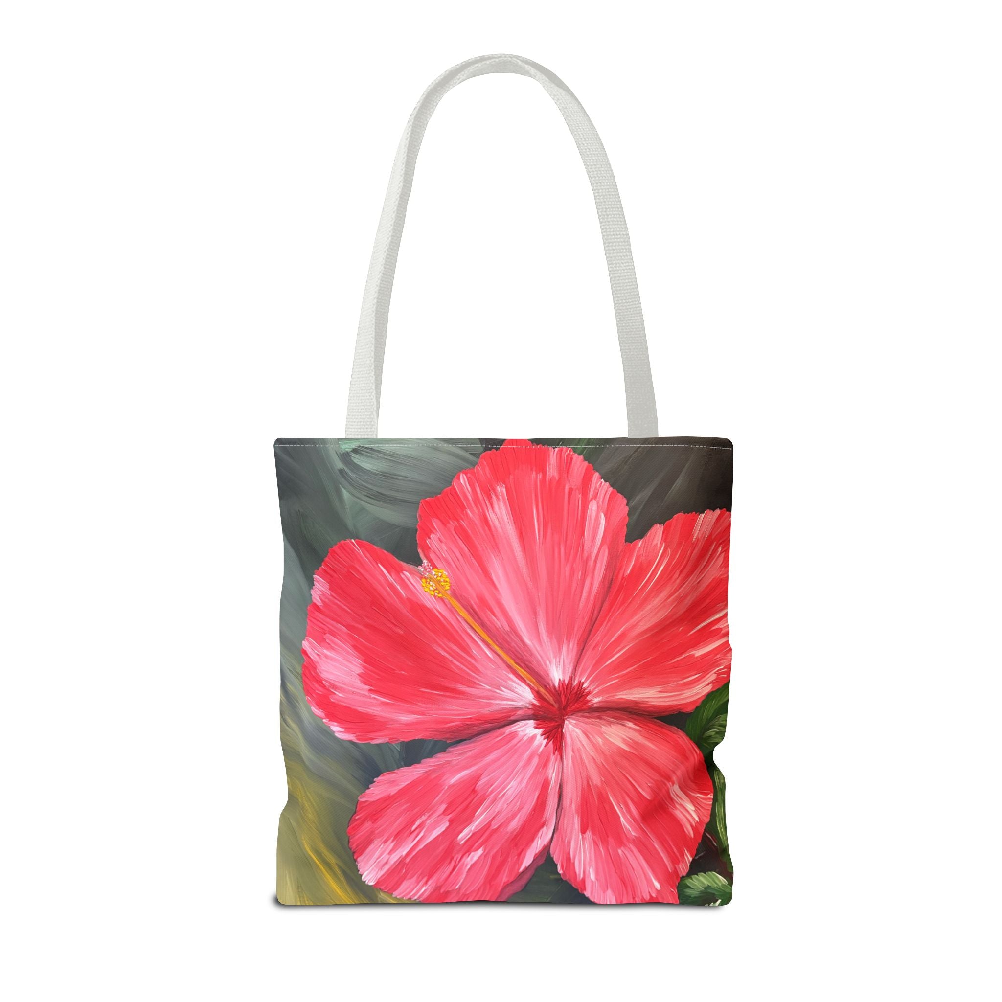 Hibiscus Hues Hand Painted Tote Bag