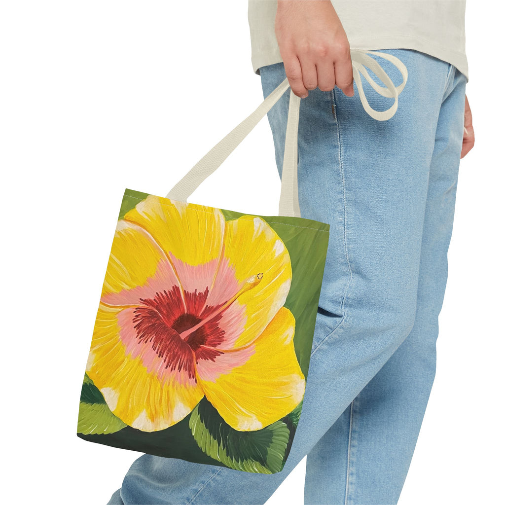 Blushing Sunrise Hand Painted Tote Bag