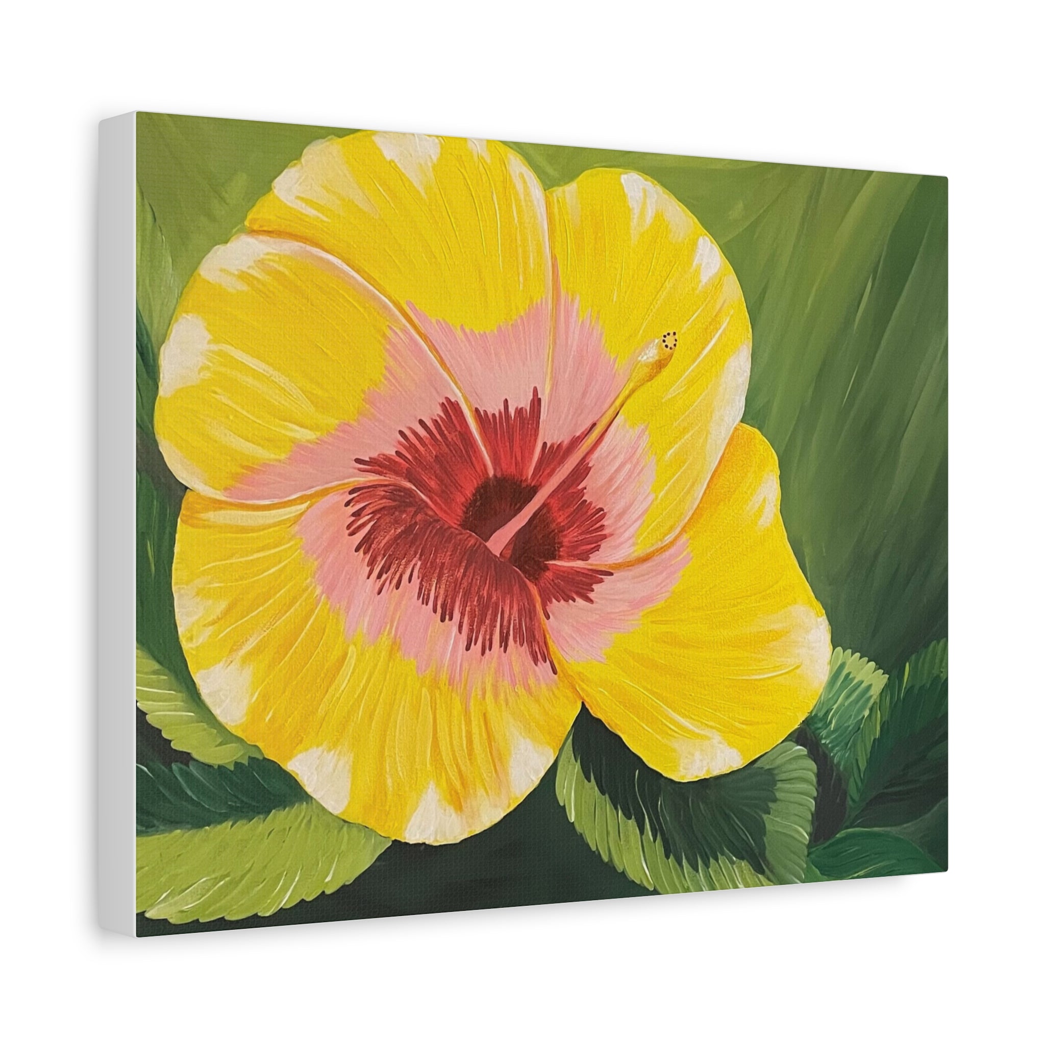 Blushing Sunrise Abstract Art Canvas - Contemporary Wall Decor