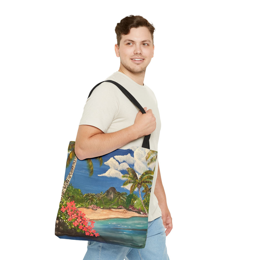 Blooming Paradise Hand Painted Tote Bag