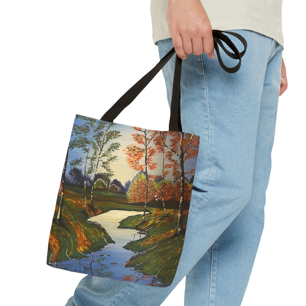 Whispering Birches Hand Painted Tote Bag
