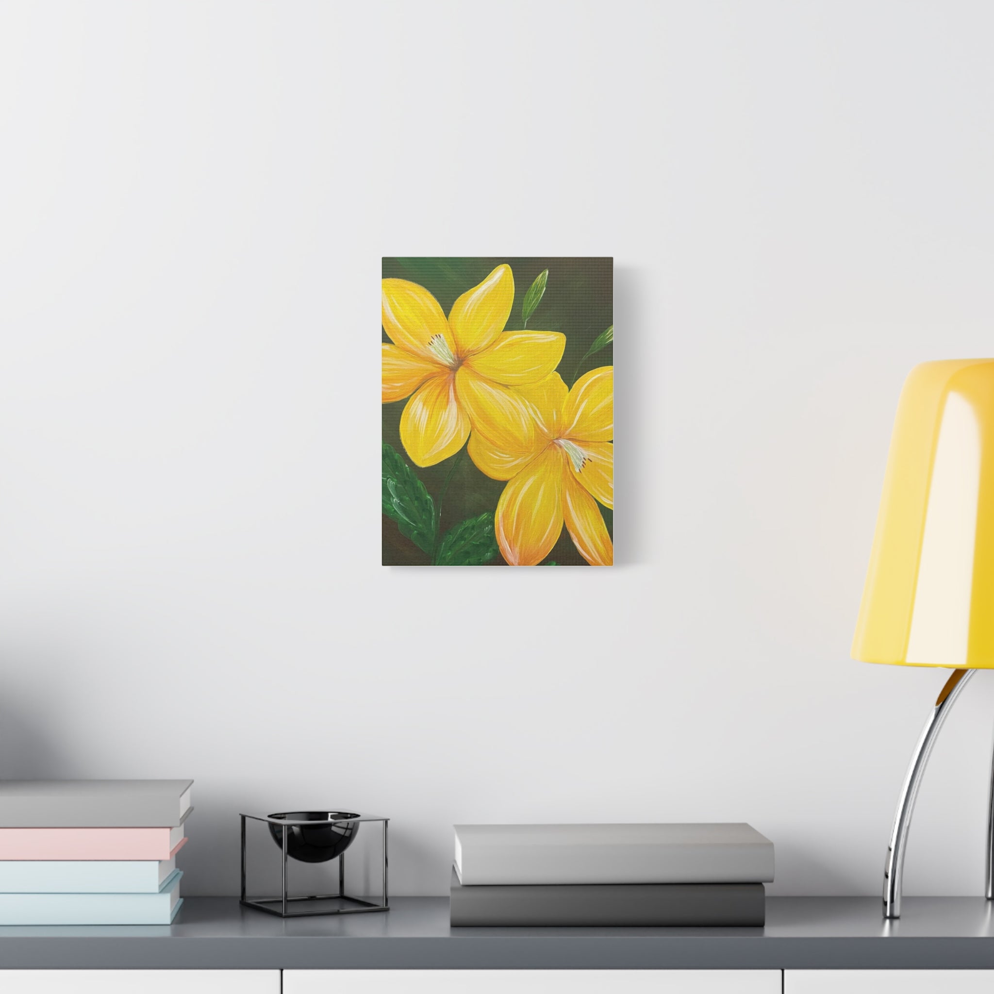Golden Bloom Canvas Wall Art