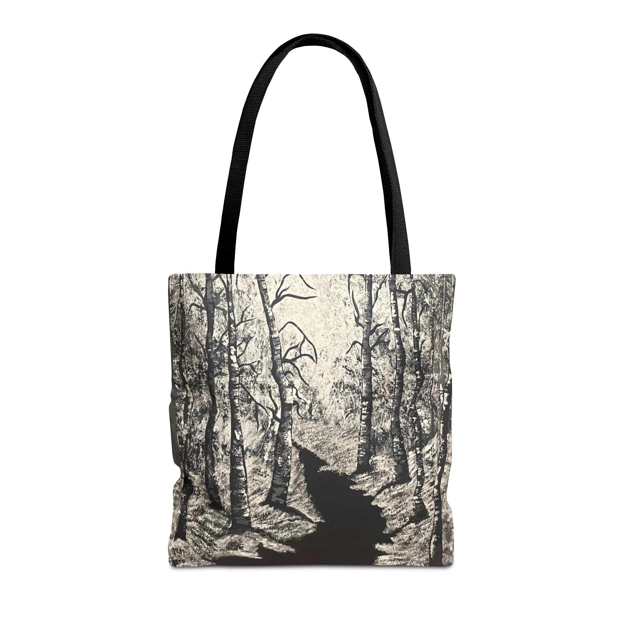 Silver Shadows Hand Painted Tote Bag