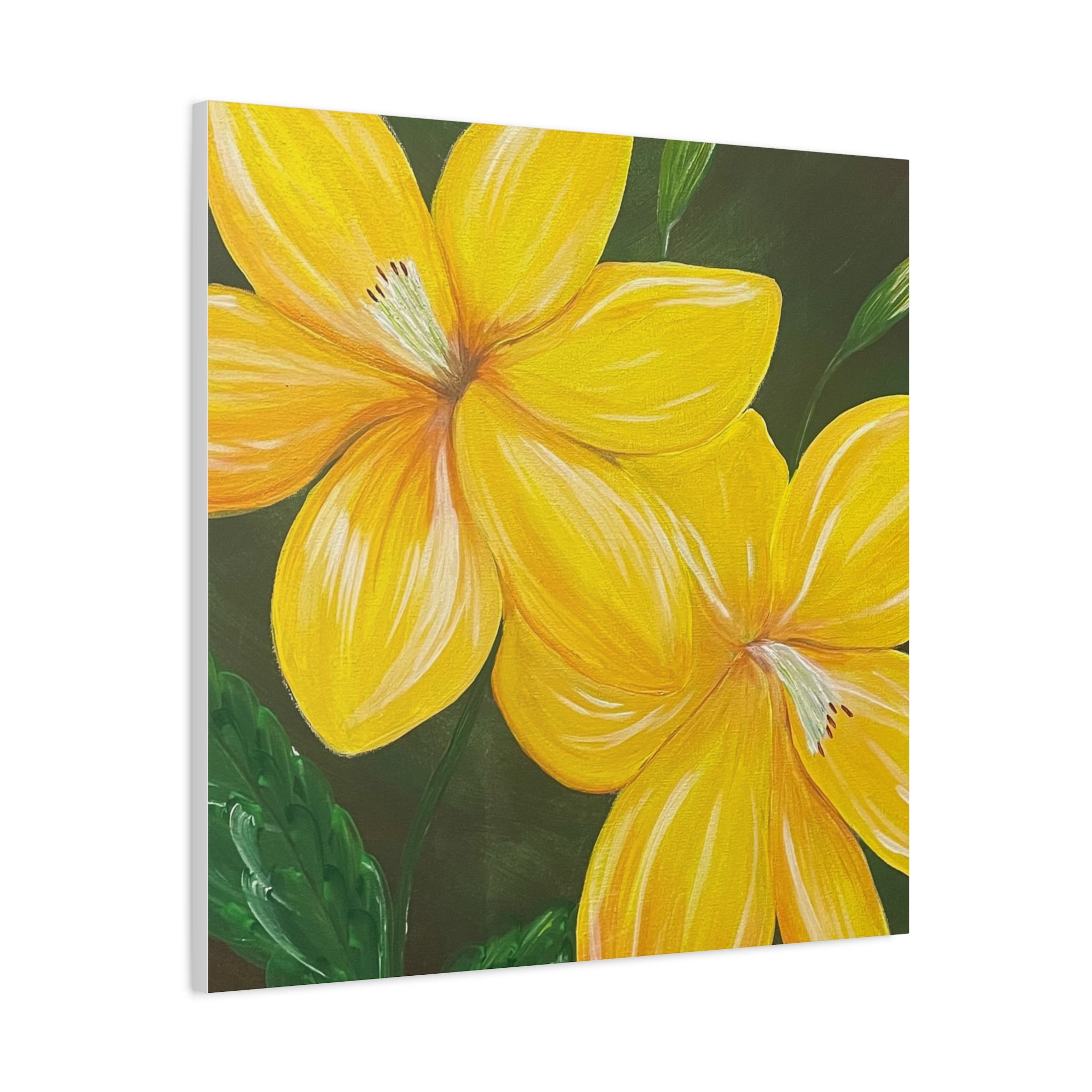 Golden Bloom Canvas Wall Art