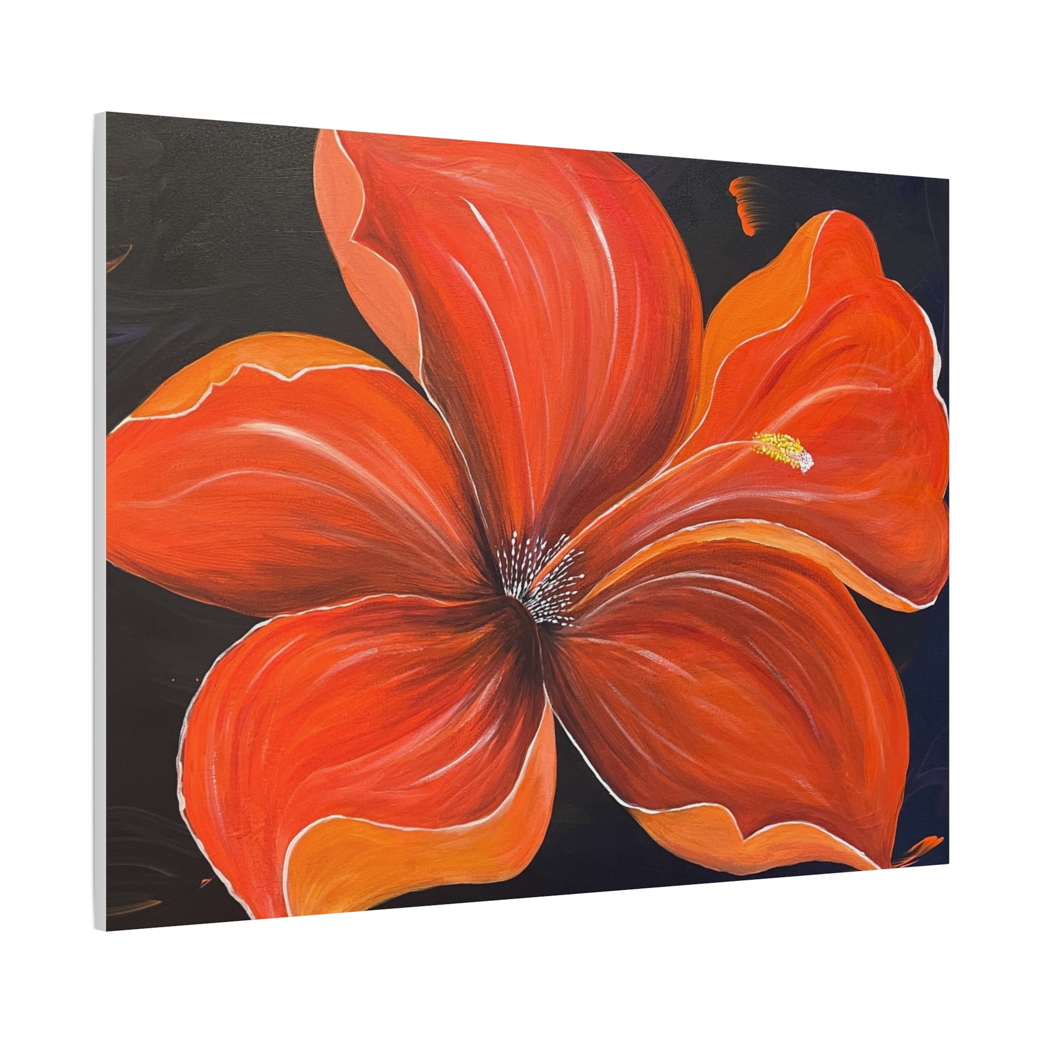 Scarlet Veil Abstract Art Canvas - Contemporary Wall Decor