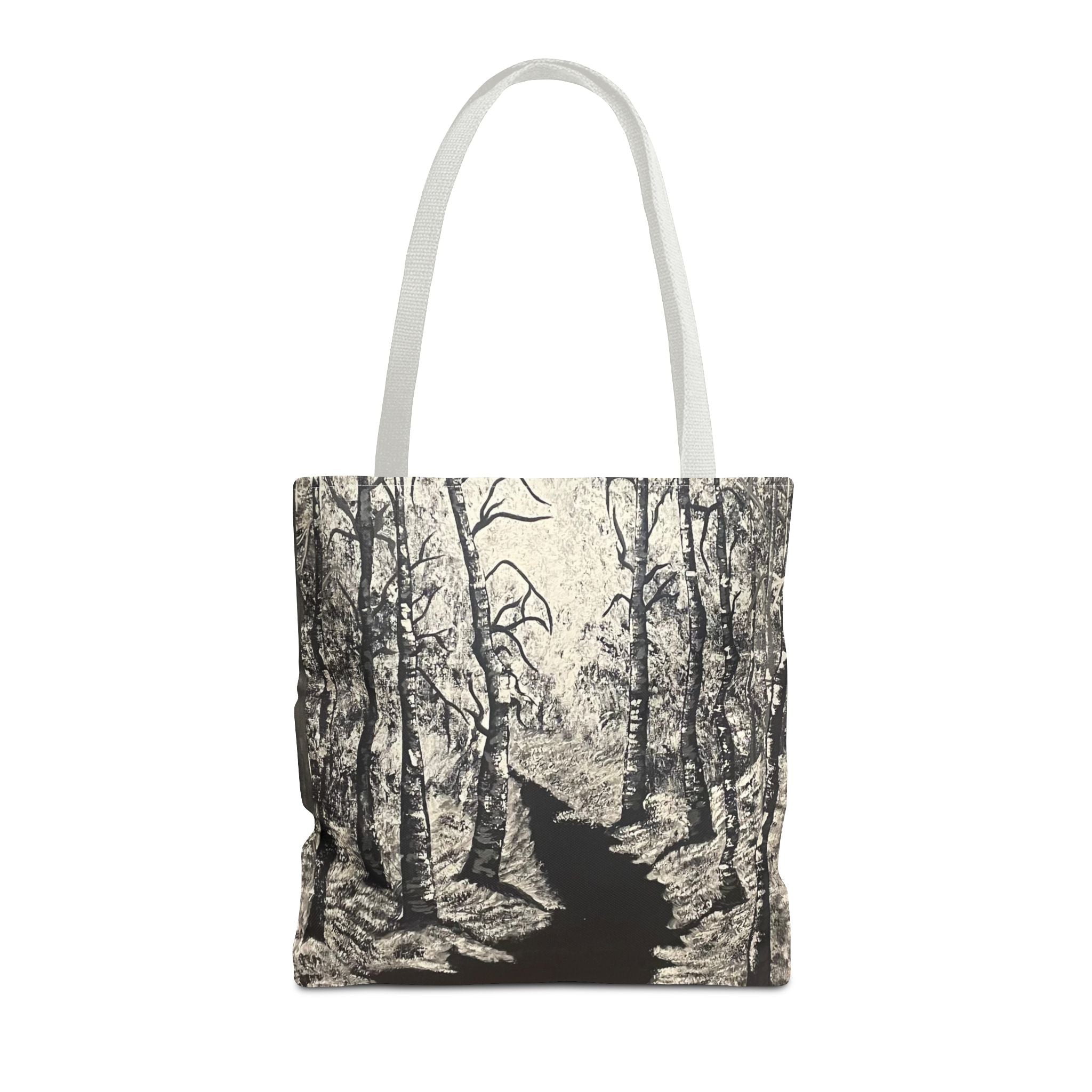 Silver Shadows Hand Painted Tote Bag