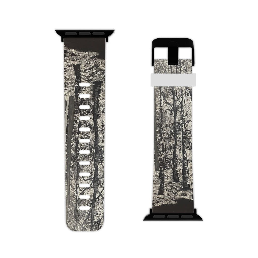 Silver Shadows Hand Painted Watch Bands