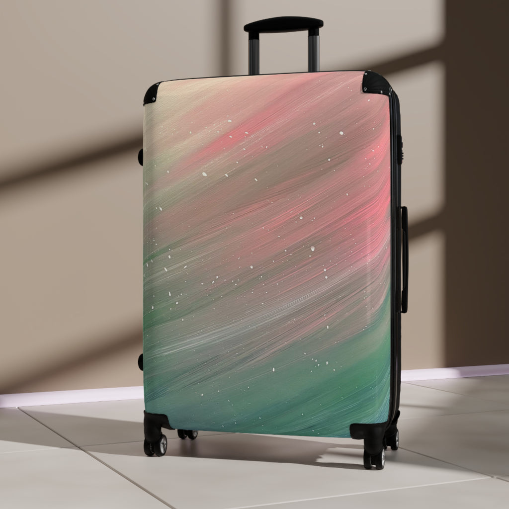 North Sky Handprinted Colorful Suitcase