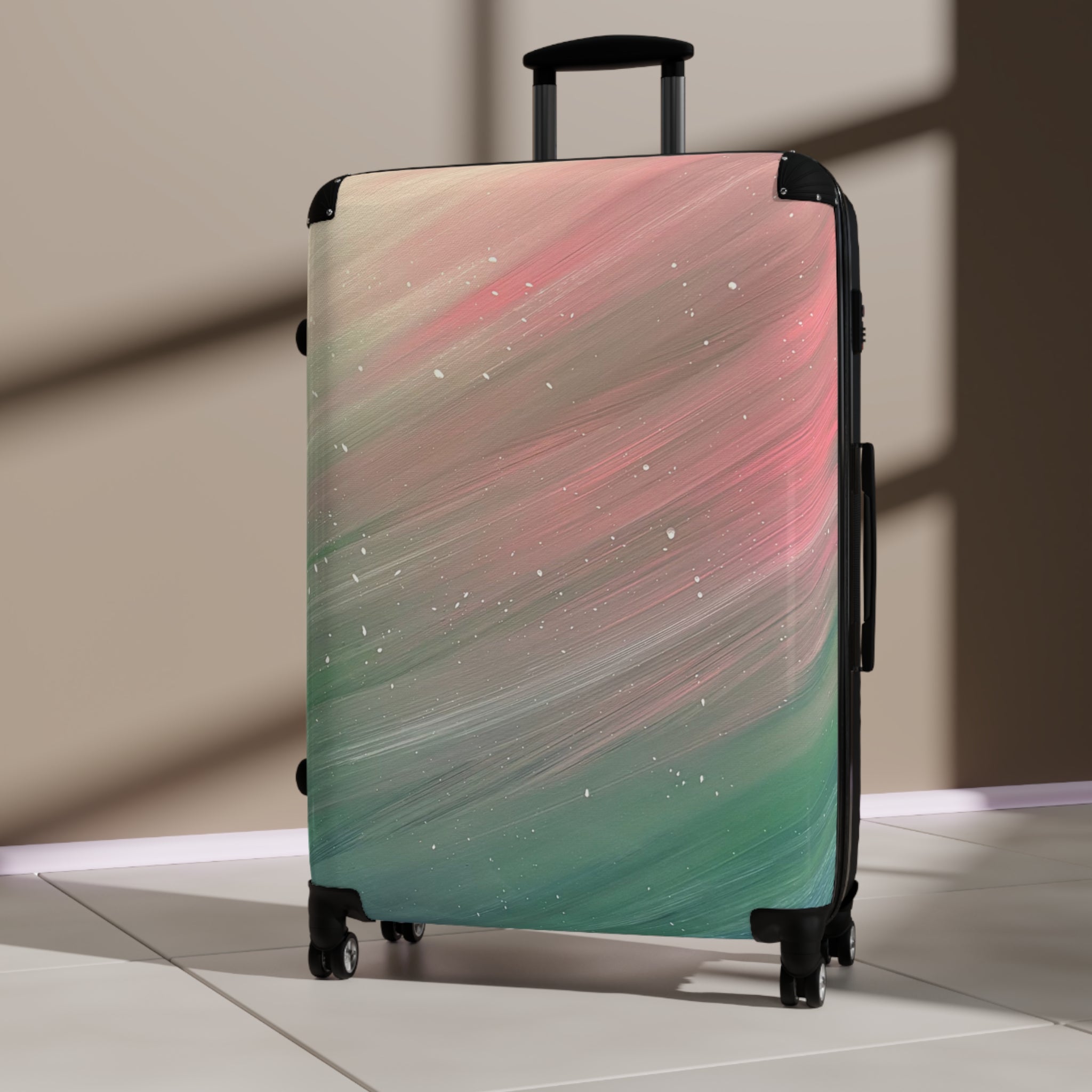 North Sky Handprinted Colorful Suitcase