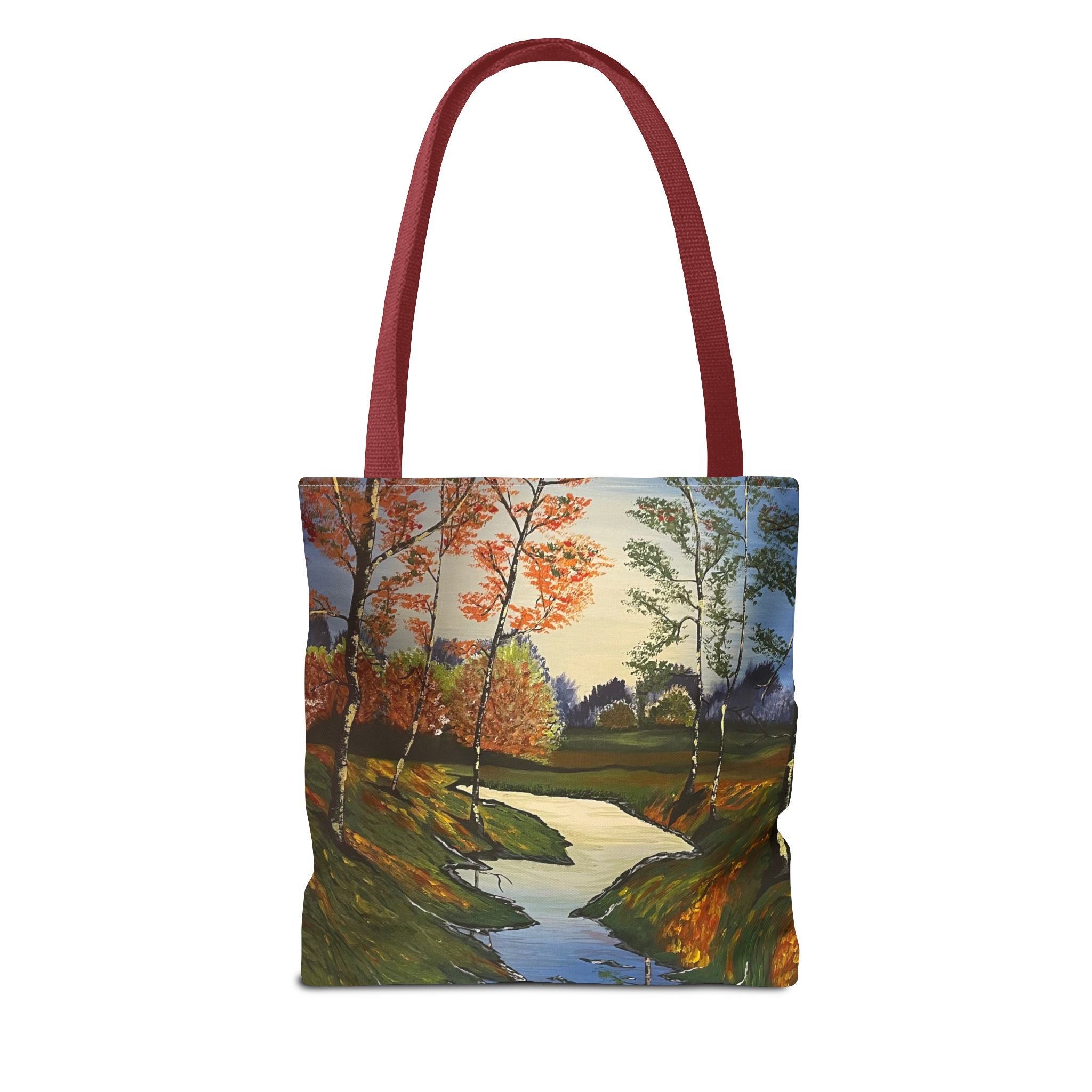 Whispering Birches Hand Painted Tote Bag
