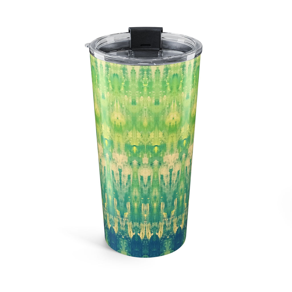 Hues of Heritage 20oz Green Teal Tie-Dye Stainless Tumbler — Insulated Travel Cup