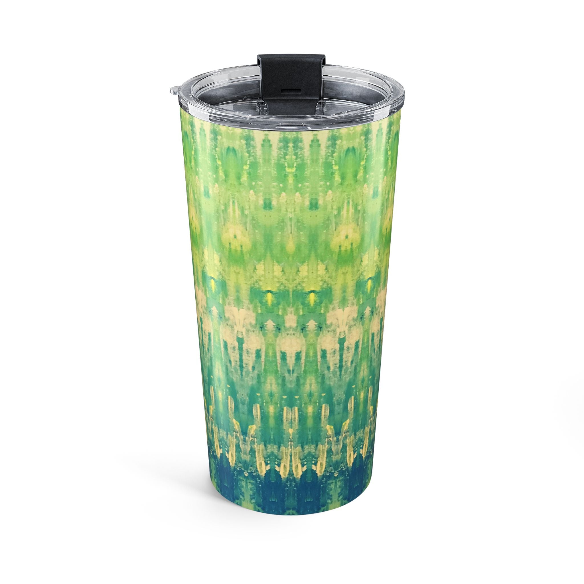 Hues of Heritage 20oz Green Teal Tie-Dye Stainless Tumbler — Insulated Travel Cup