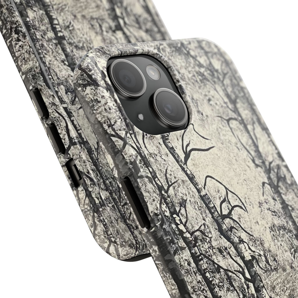 Silver Shadows Phone Case - Hand Painted Unique Designs