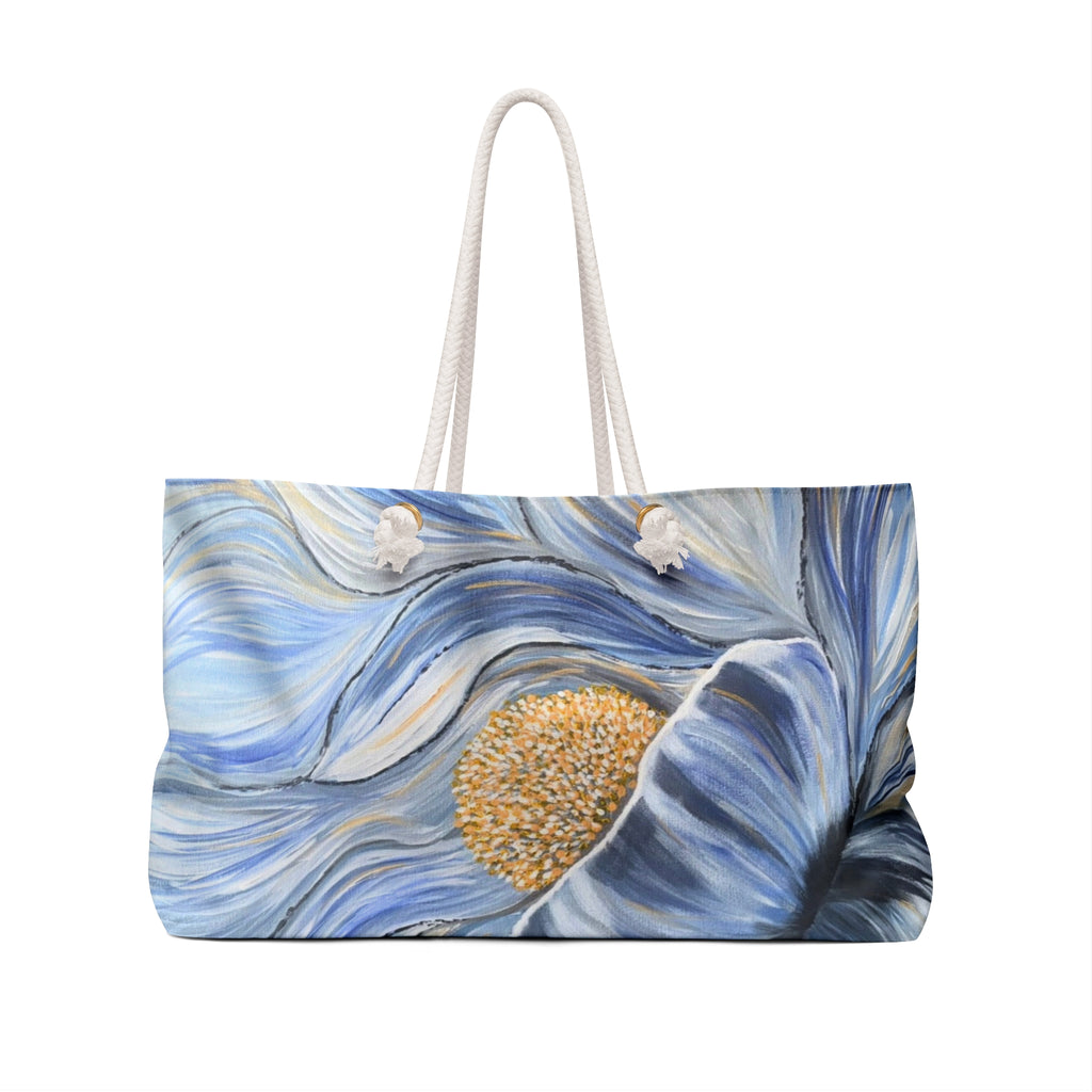 Velvet Current Tote Bag with Hand Painted Designs
