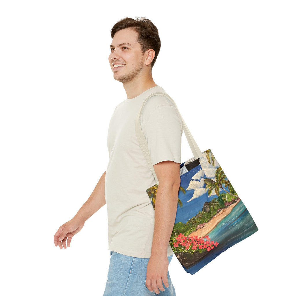 Blooming Paradise Hand Painted Tote Bag