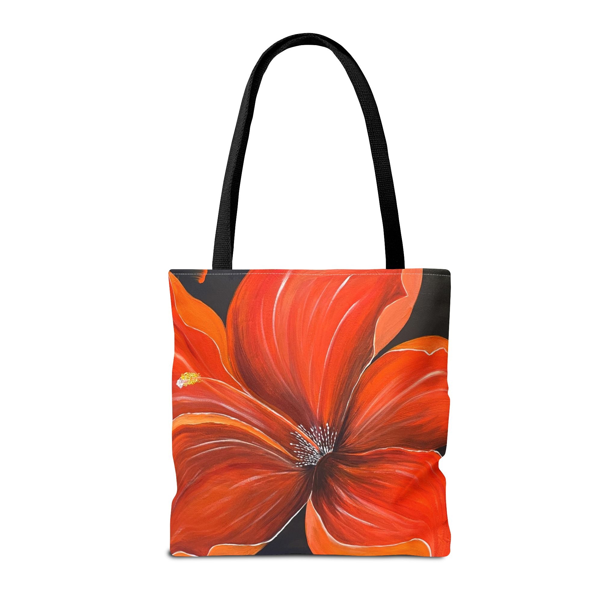 Scarlet Veil Hand Painted Tote Bag