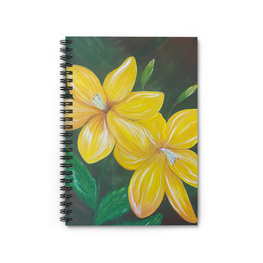 Golden Bloom Spiral Notebook