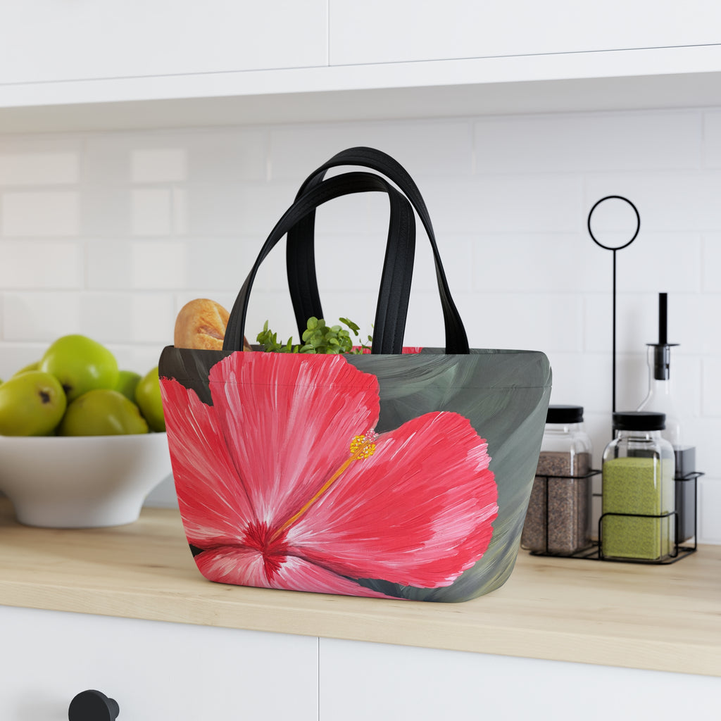 Hibiscus Hues Lunch Bag — Insulated Tote