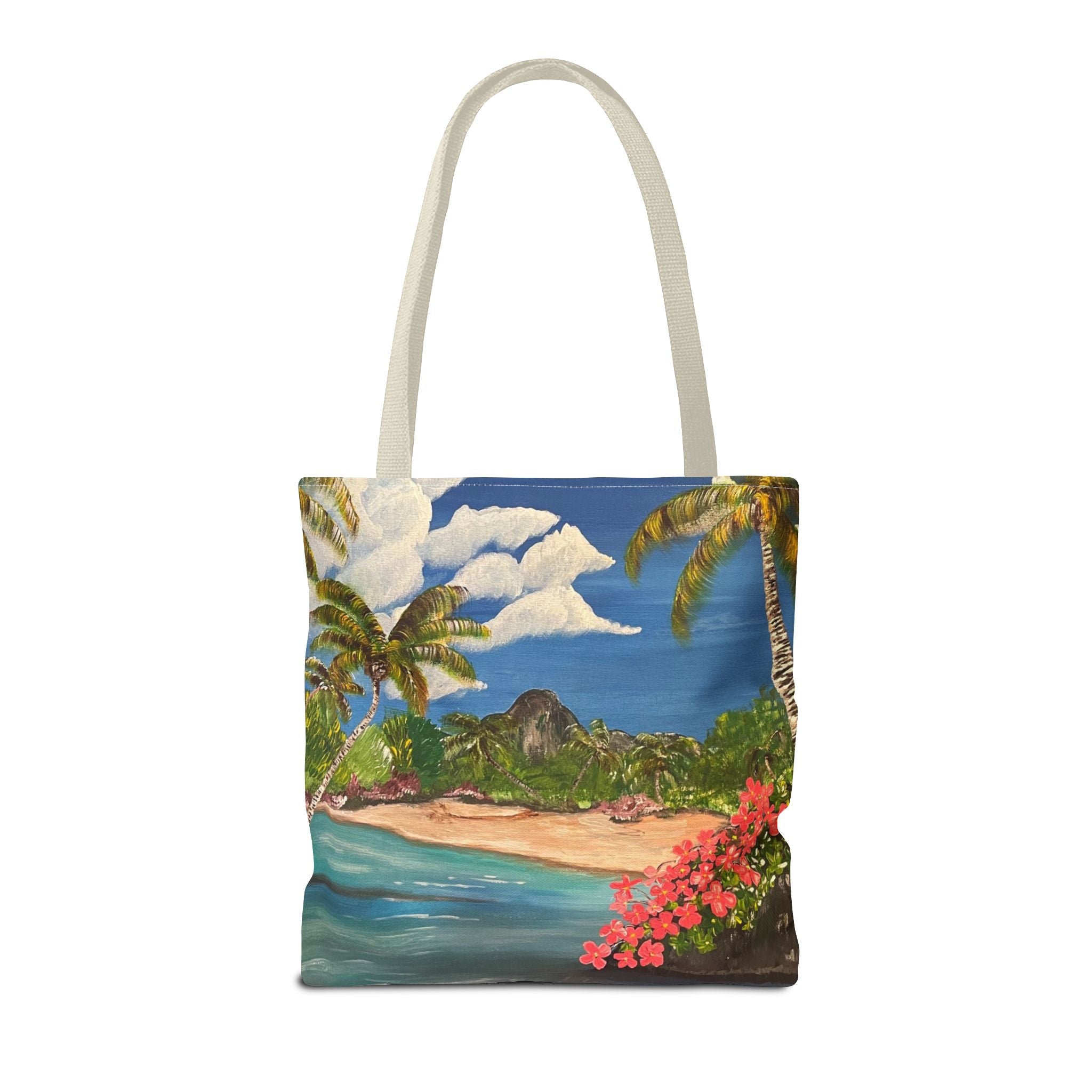 Blooming Paradise Hand Painted Tote Bag