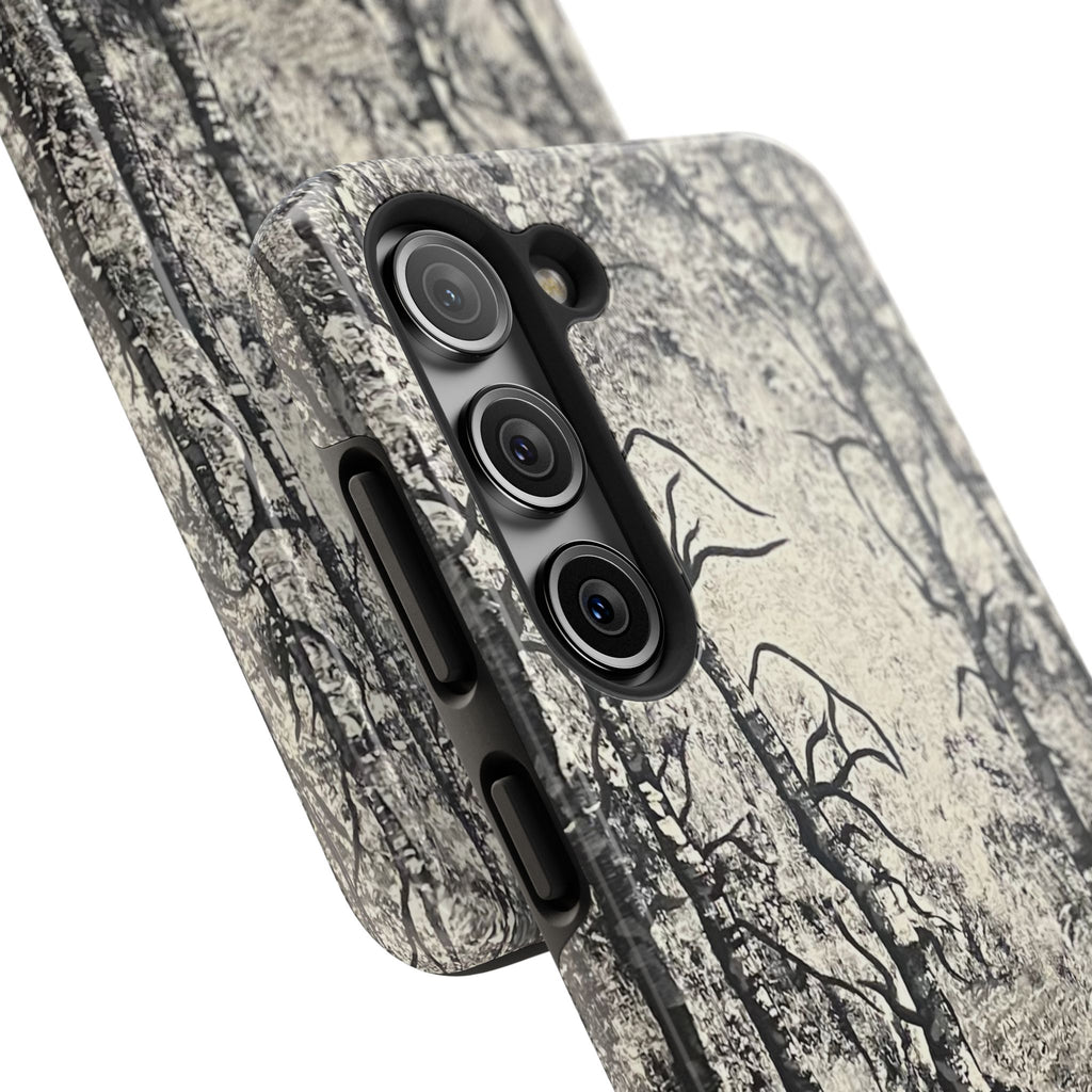 Silver Shadows Phone Case - Hand Painted Unique Designs