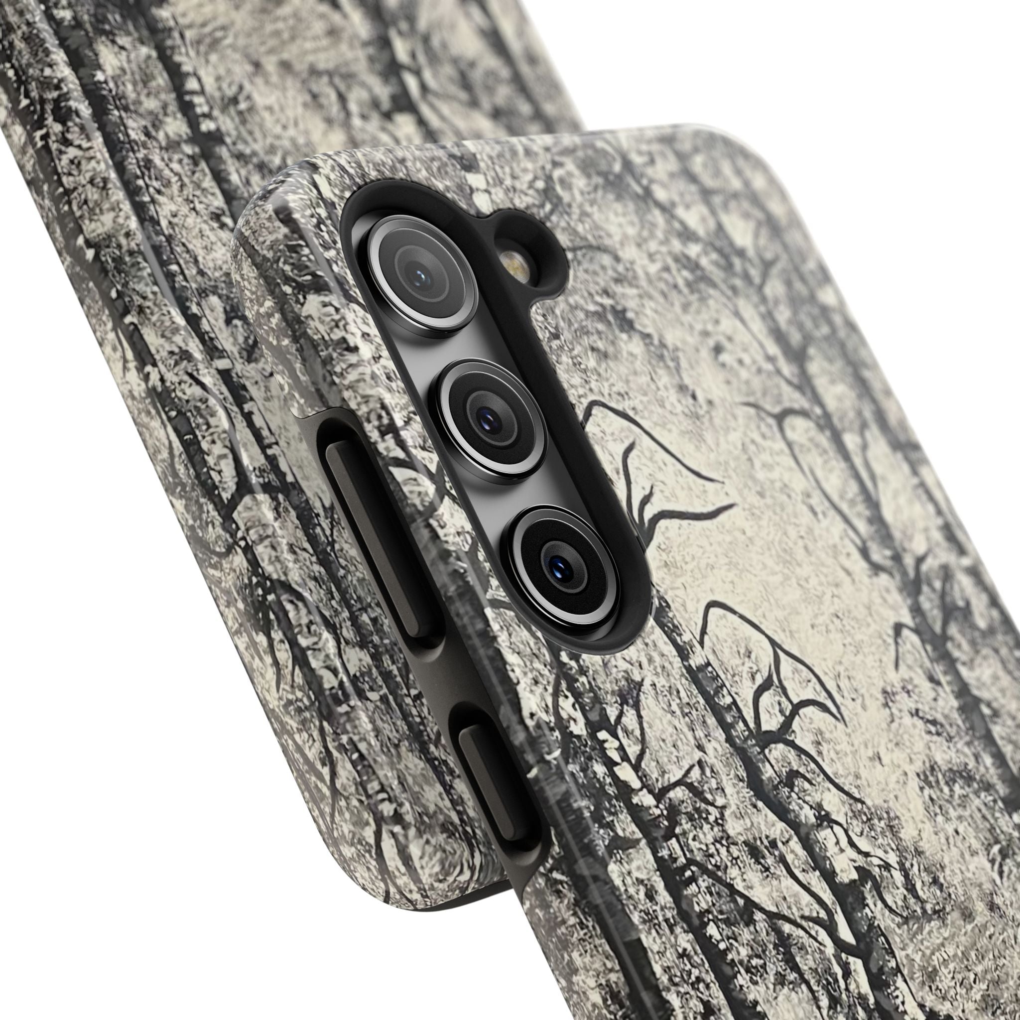 Silver Shadows Phone Case - Hand Painted Unique Designs