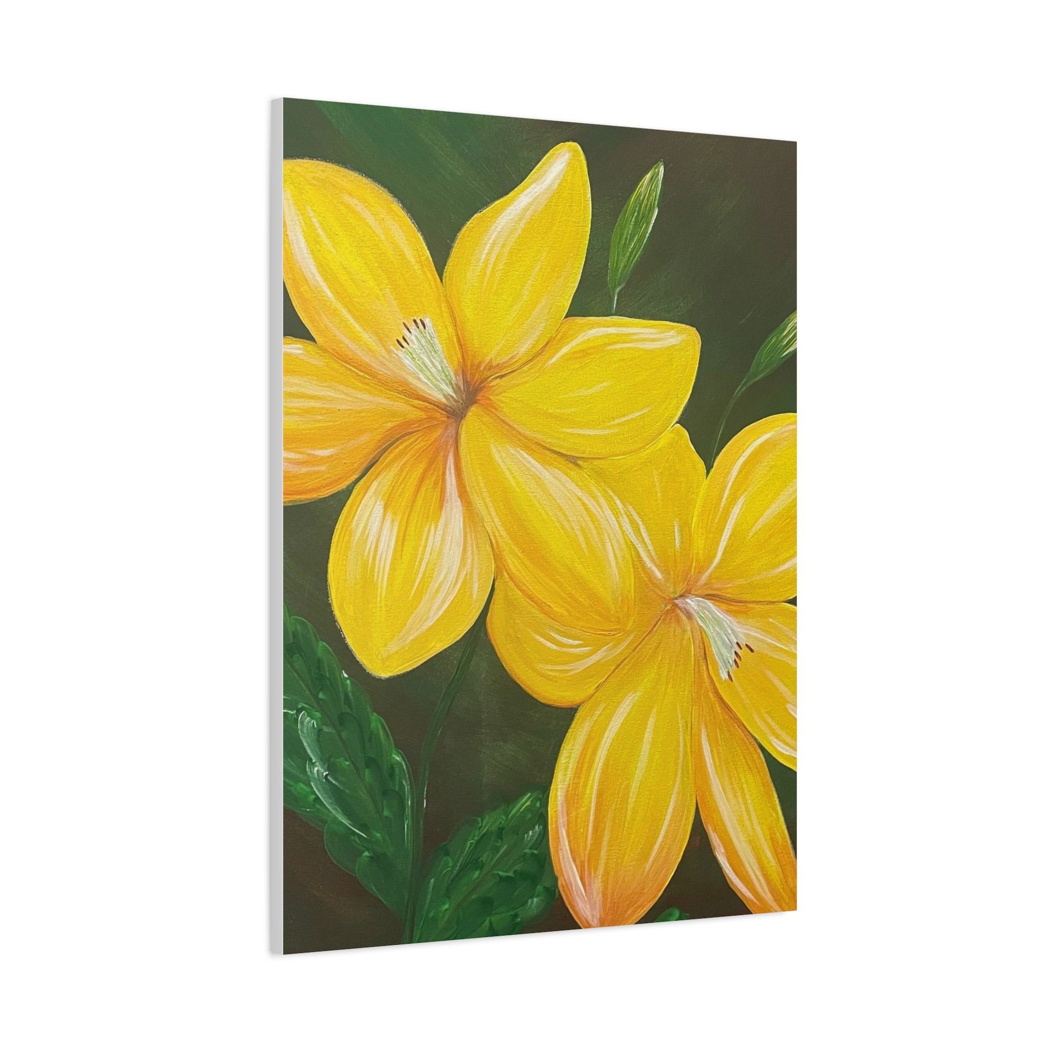 Golden Bloom Canvas Wall Art