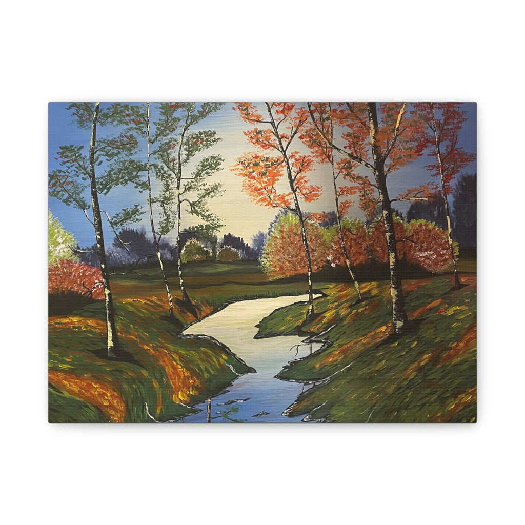 Whispering Birches Abstract Art Canvas - Contemporary Wall Decor