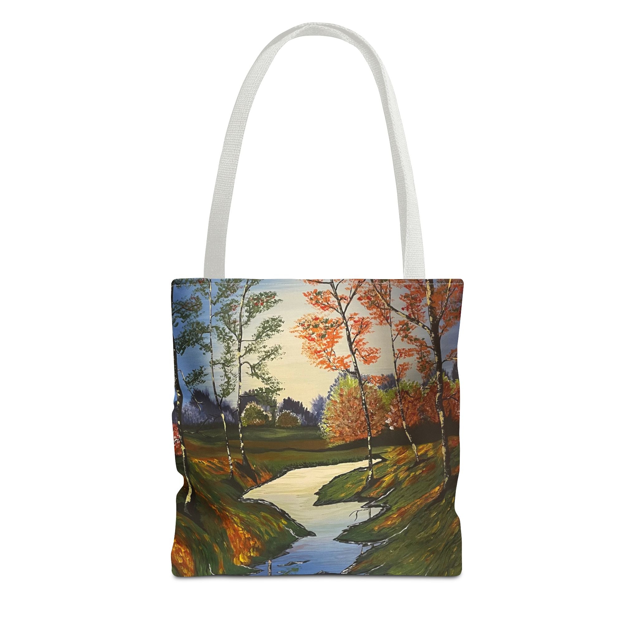 Whispering Birches Hand Painted Tote Bag