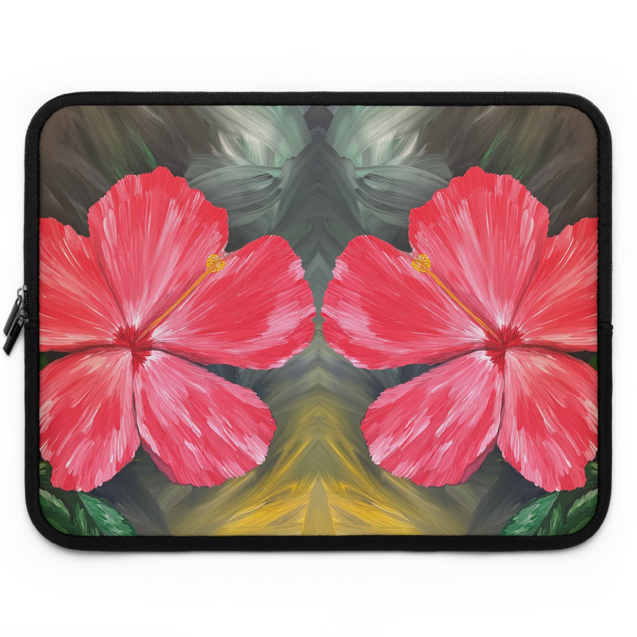 Hibiscus Hues Laptop Sleeve for Tech Lovers - Perfect Gift for Students and Professionals