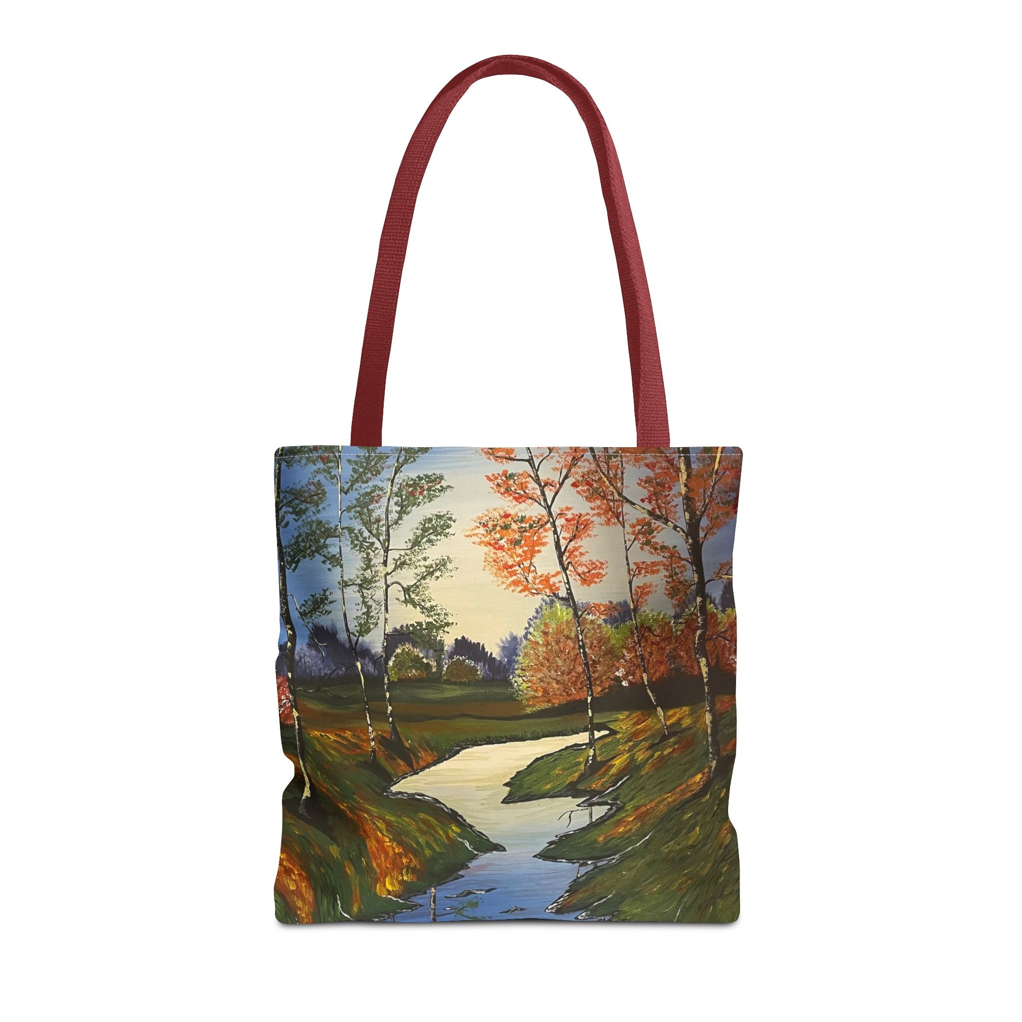 Whispering Birches Hand Painted Tote Bag