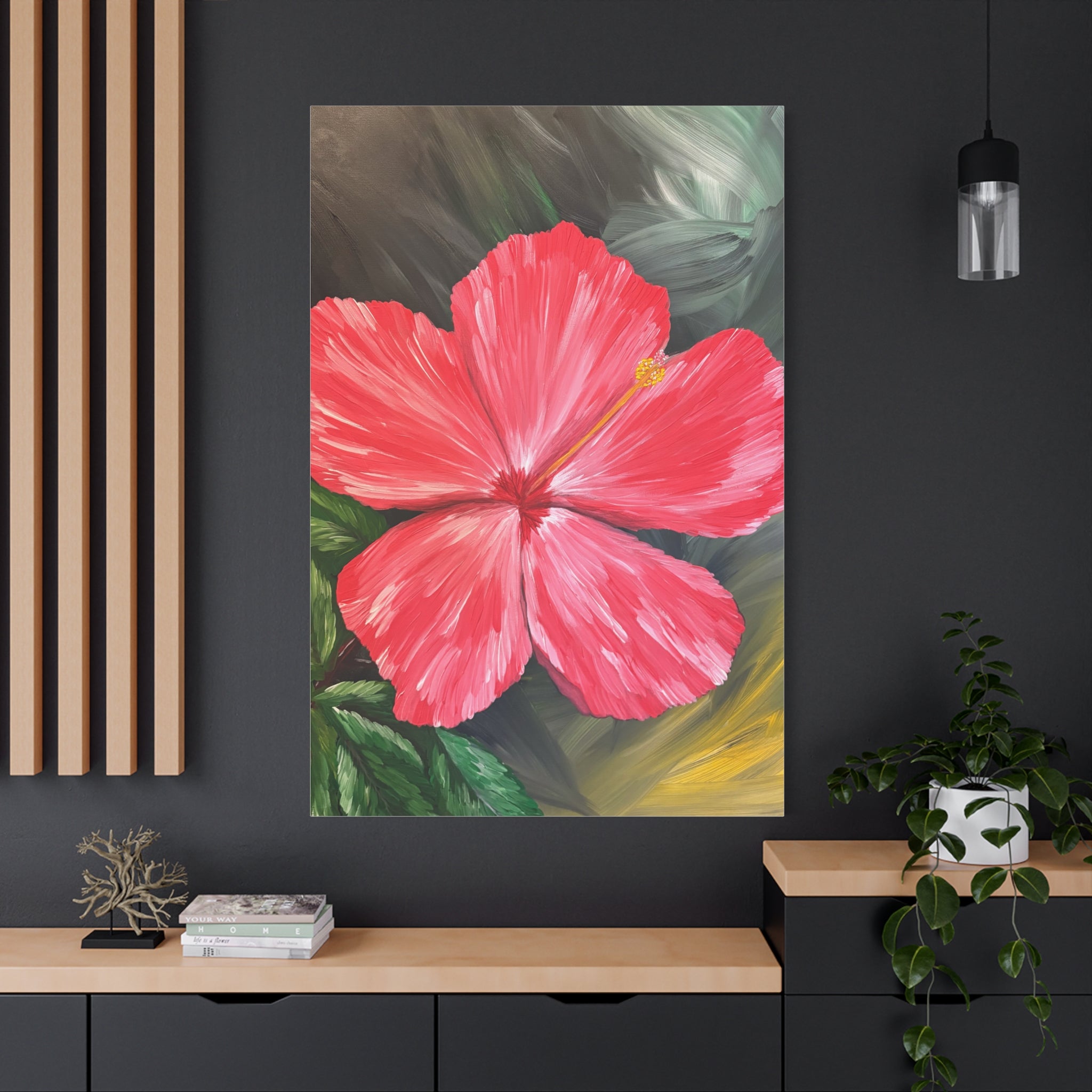 Hibiscus Hues Canvas Wall Art