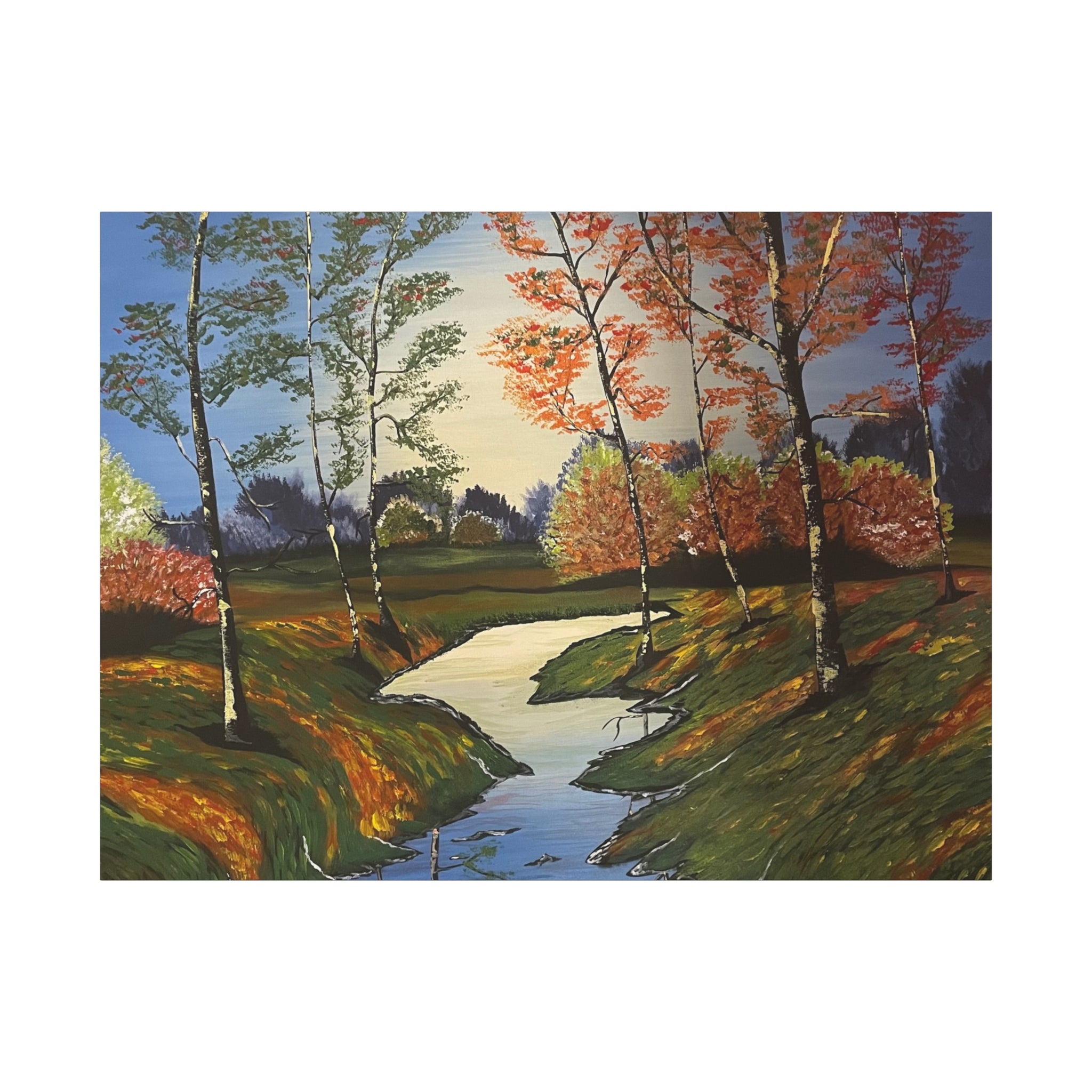 Whispering Birches Abstract Art Canvas - Contemporary Wall Decor