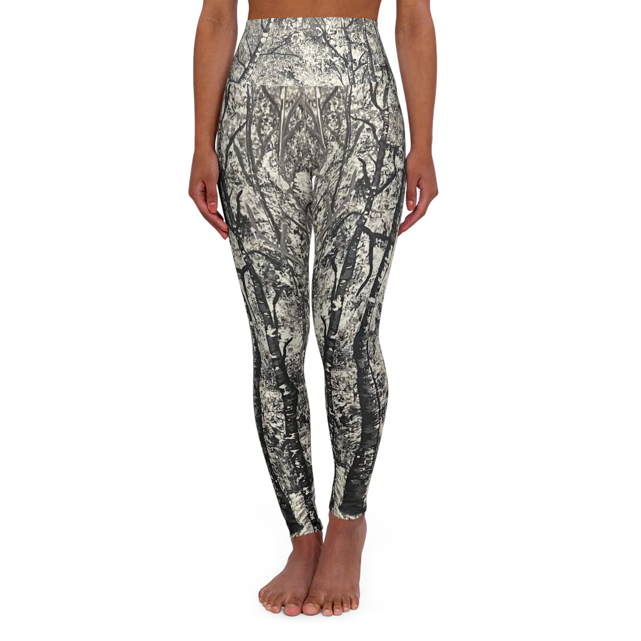 Silver Shadows Yoga Leggings - Comfort Fit, Fitness Apparel, Workout Gear, Athleisure, Gift for Yoga Lovers