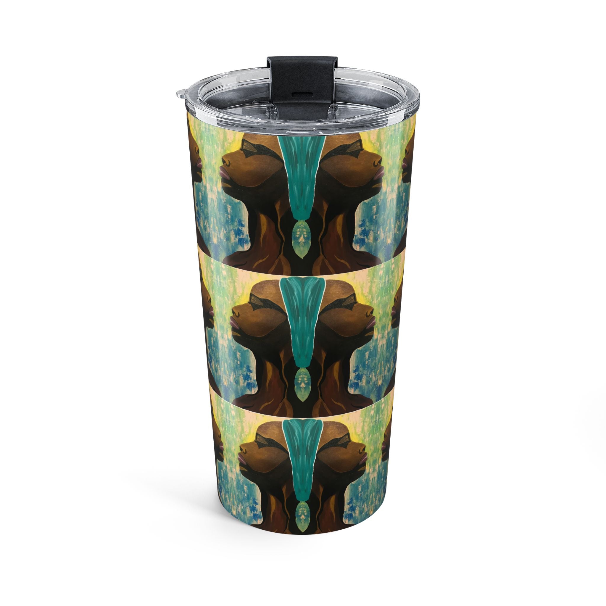 Hues of Heritage Tumbler 20oz, Vibrant Drinkware, Modern Art Travel Mug, Eco-Friendly Gift, Unique Home Beverage Container