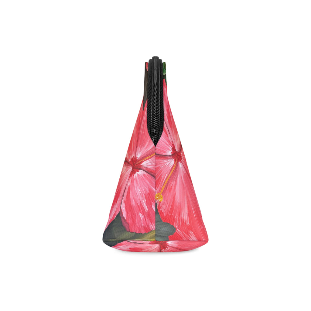 Hibiscus Hues Cosmetic Pouch - Stylish Makeup Bag