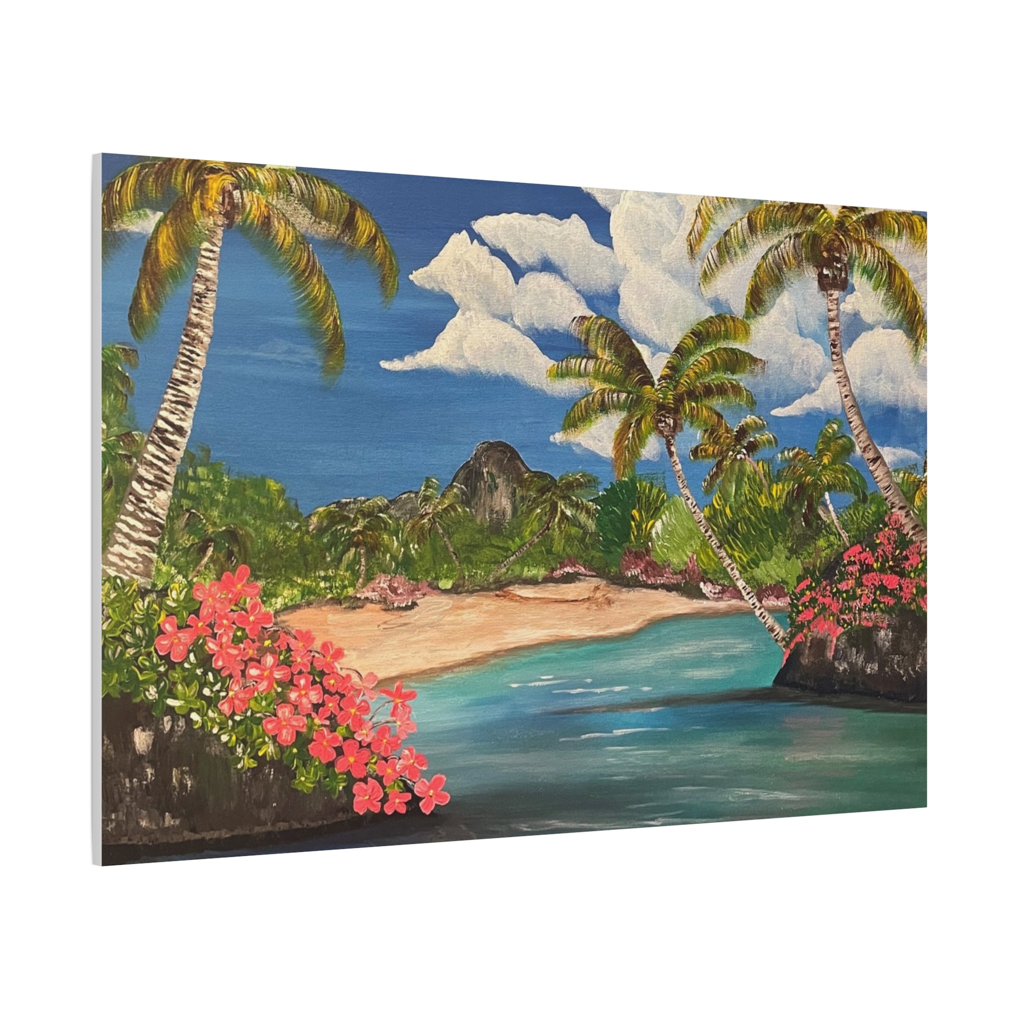 Blooming Paradise Abstract Art Canvas - Contemporary Wall Decor