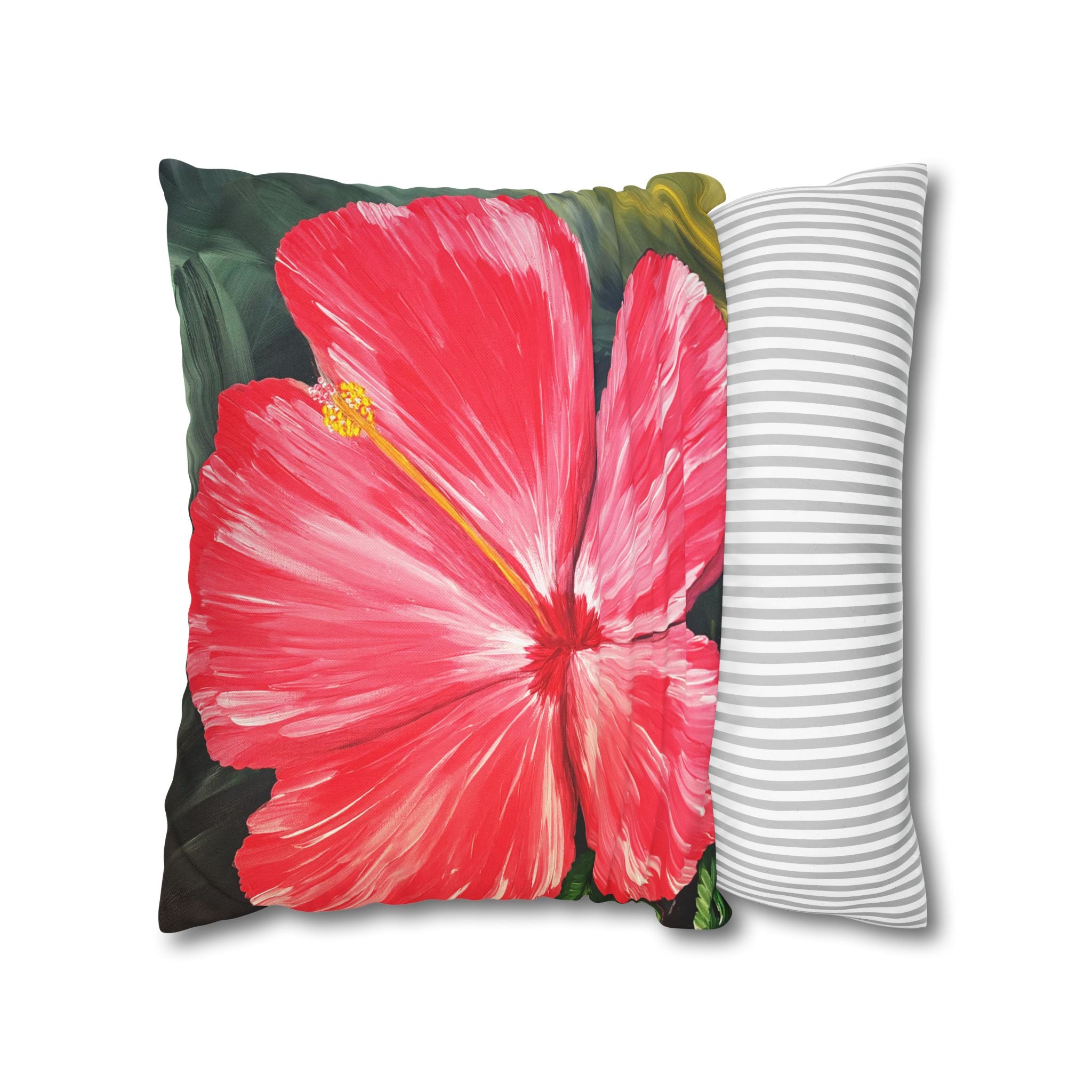 Hibiscus Hues Square Decorative Pillow Sham