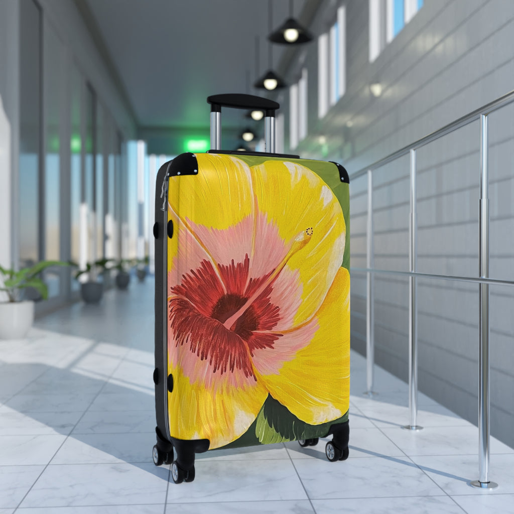 Blushing Sunrise Handprinted Colorful Suitcase