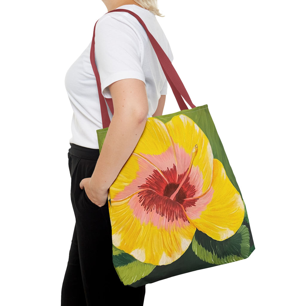 Blushing Sunrise Hand Painted Tote Bag