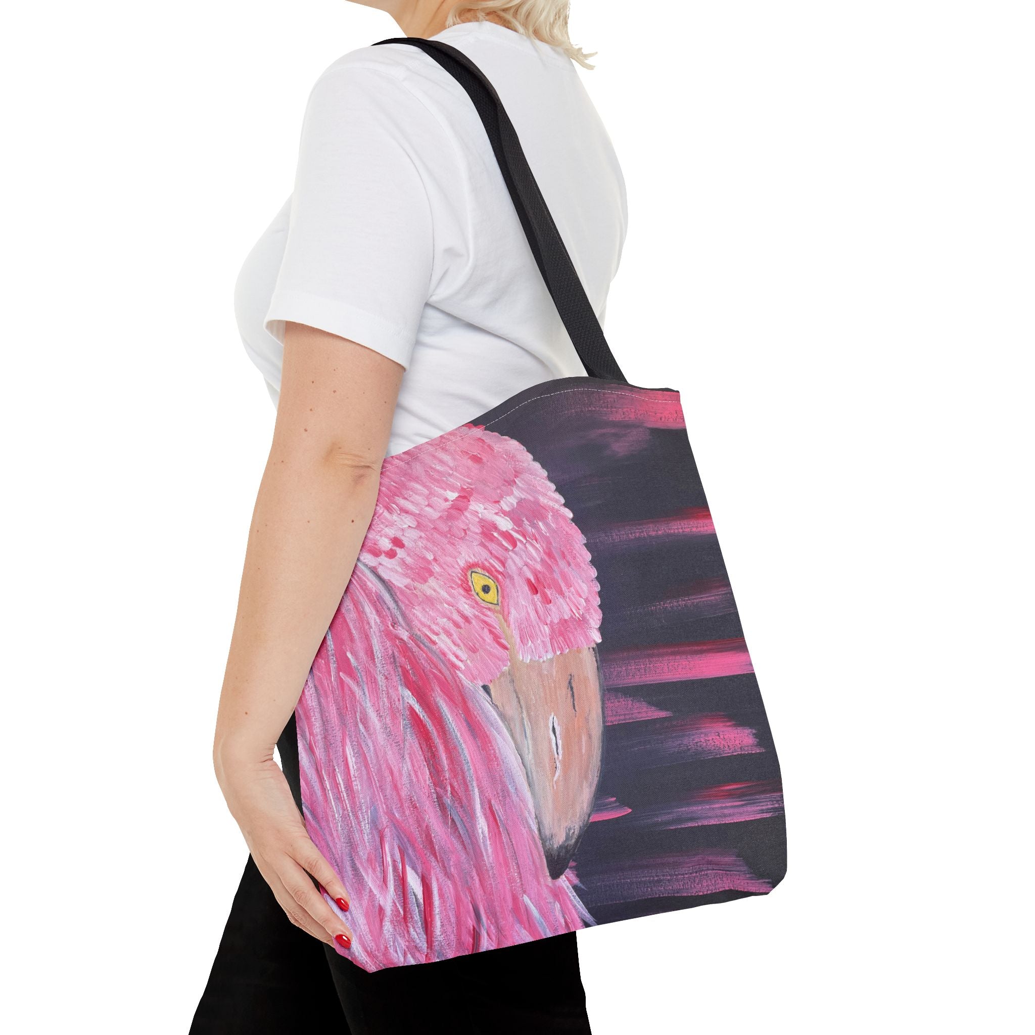 Feathered Grace Hand Painted Tote Bag