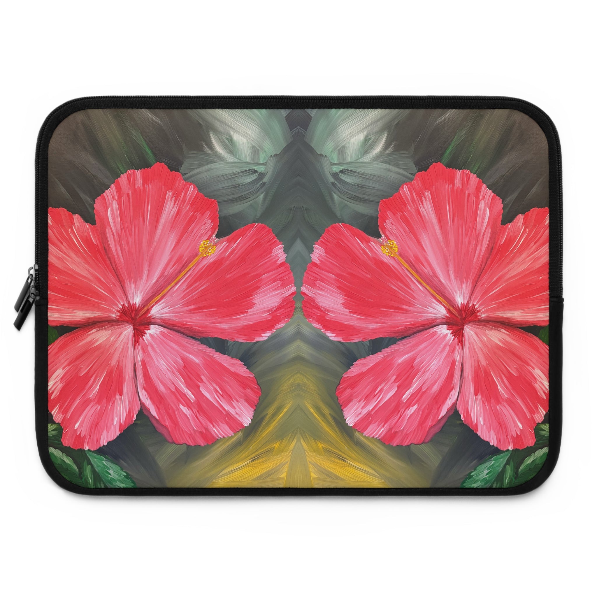 Hibiscus Hues Laptop Sleeve for Tech Lovers - Perfect Gift for Students and Professionals
