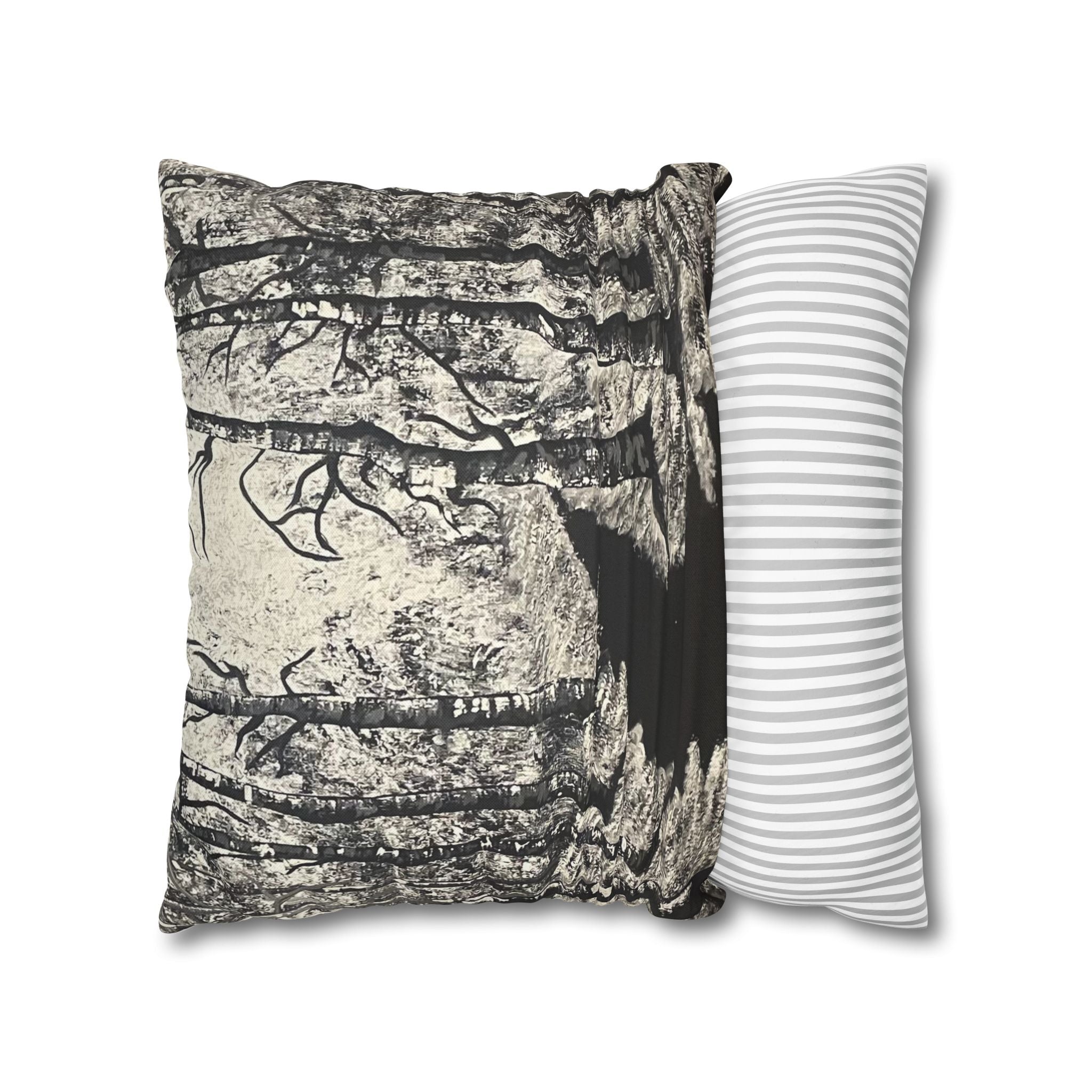 Silver Shadows Square Decorative Pillow Sham