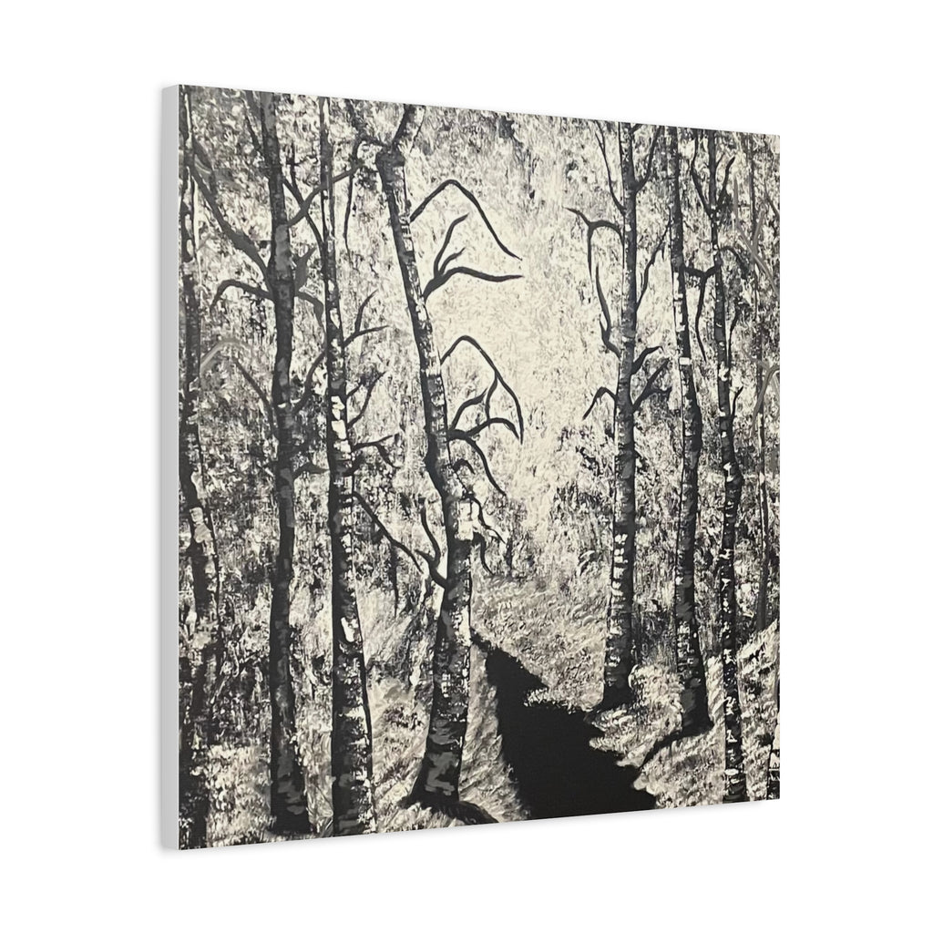 Silver Shadows Canvas Wall Art