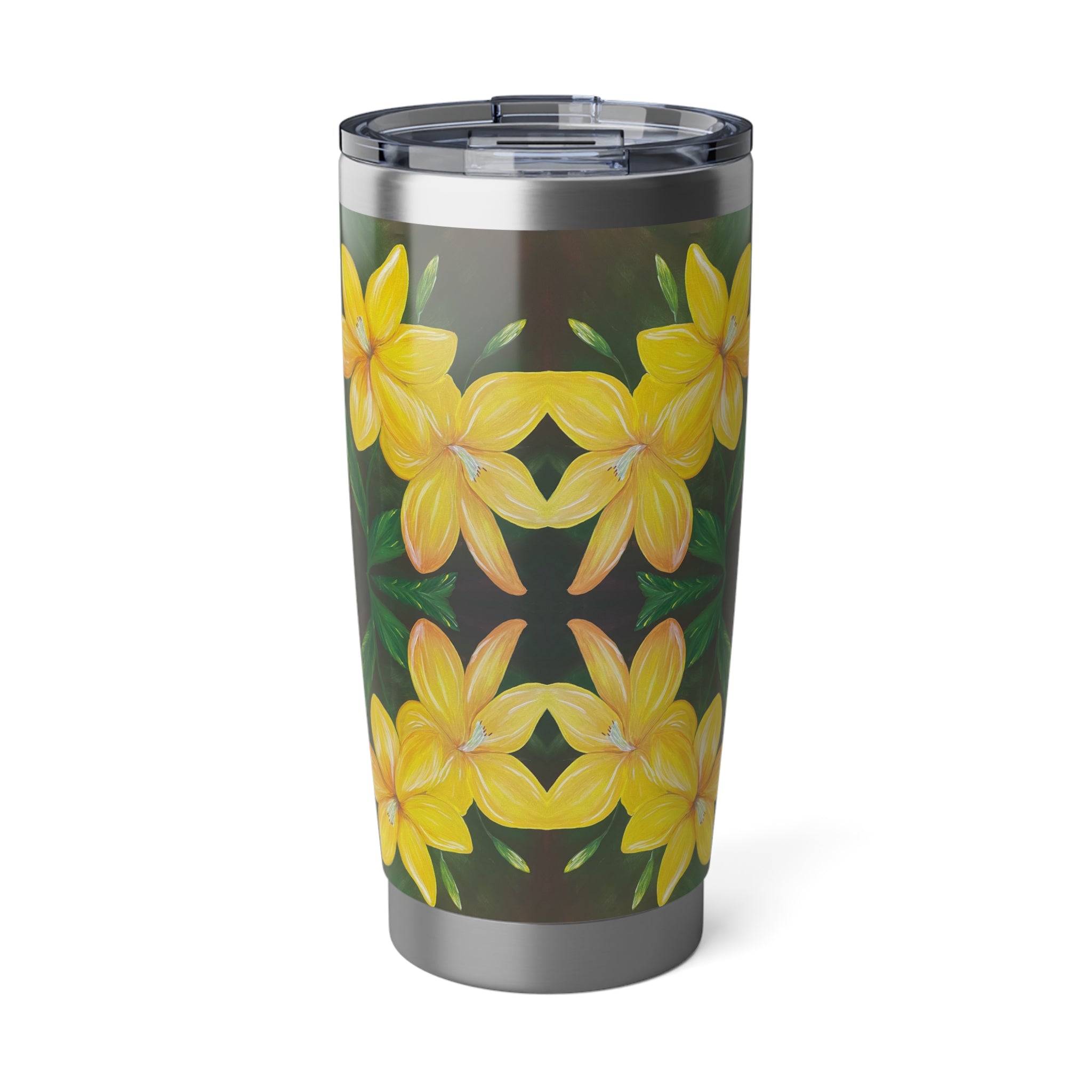 Golden Bloom Tumbler | 20oz Insulated Drinkware, Summer Travel Mug, Gift for Nature Lovers, Eco-Friendly Hydration